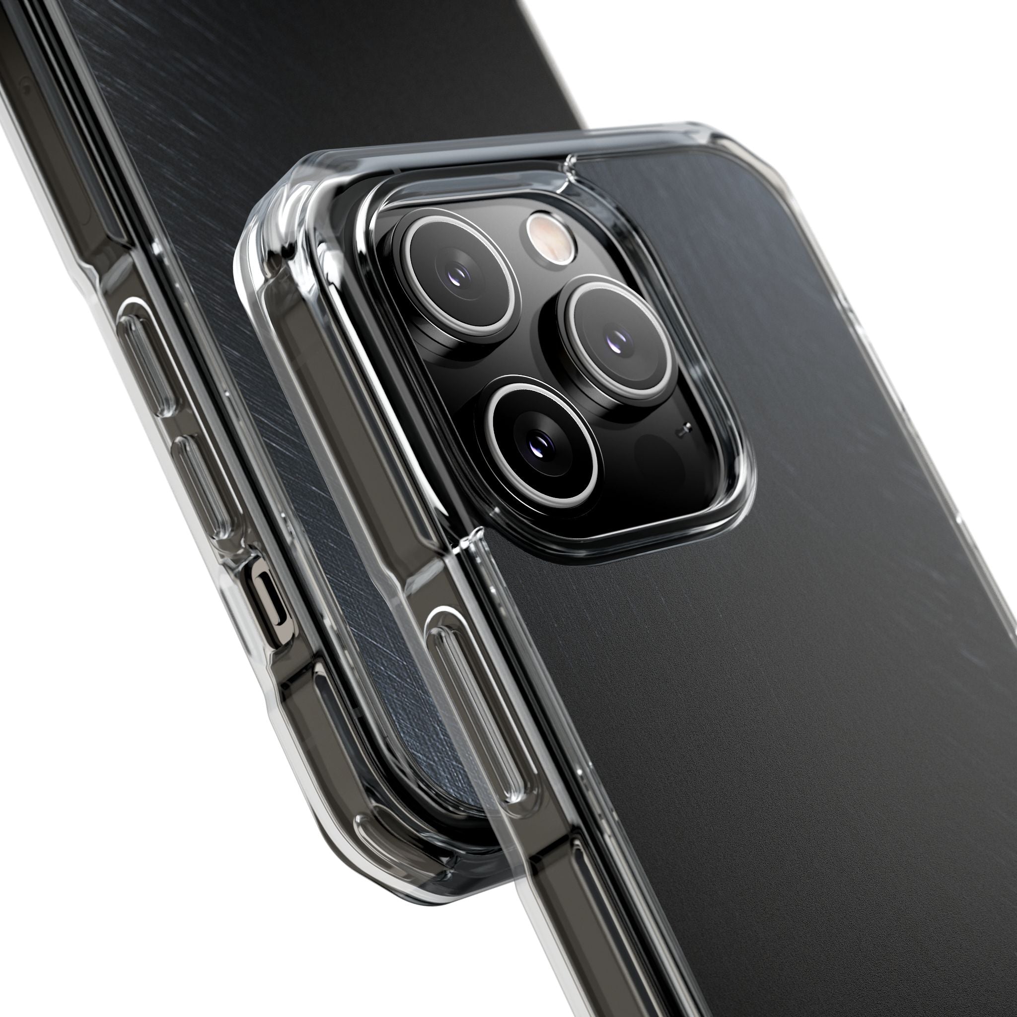 Black Impact MagSafe Phone Case for iPhone - Midnight Brushed Grain