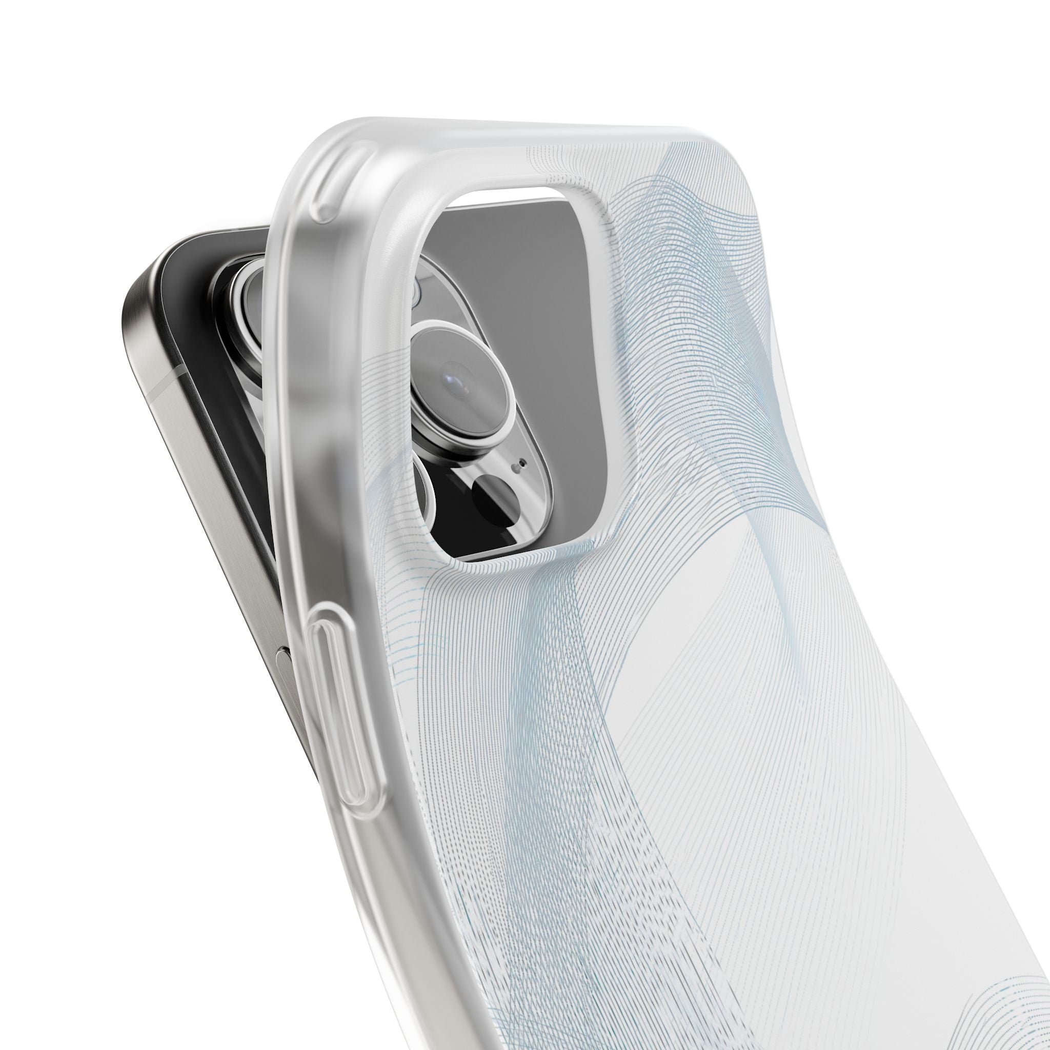 White Lite Phone Case for iPhone - Arctic Line Current