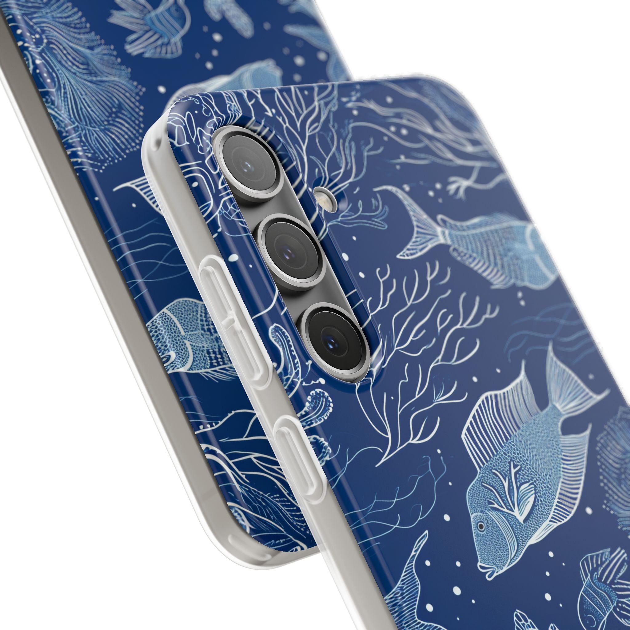 Navy Scale Reef Samsung S24 Plus Case - Soft