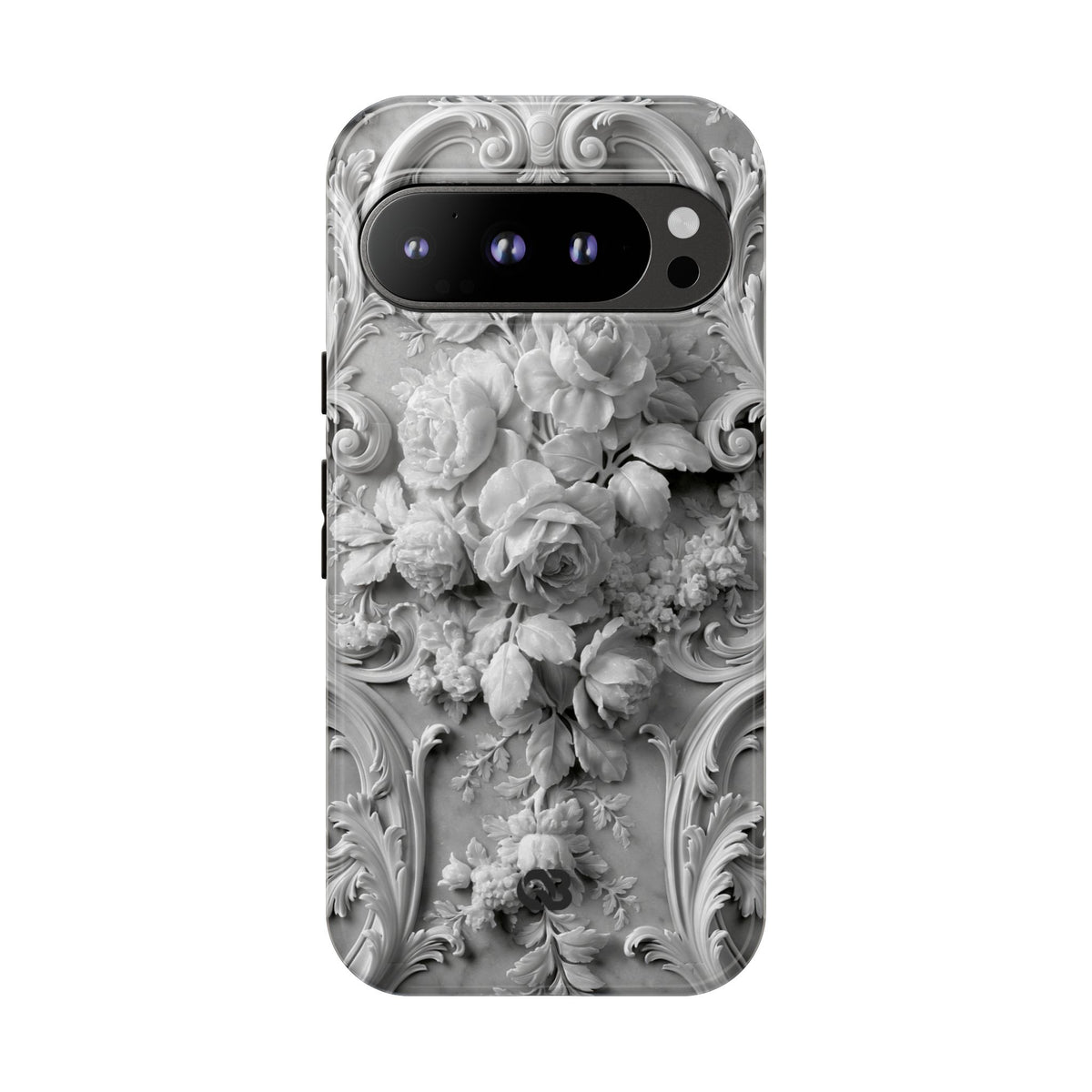Rococo Marble Rose · Tough Phone Case for Pixel · White