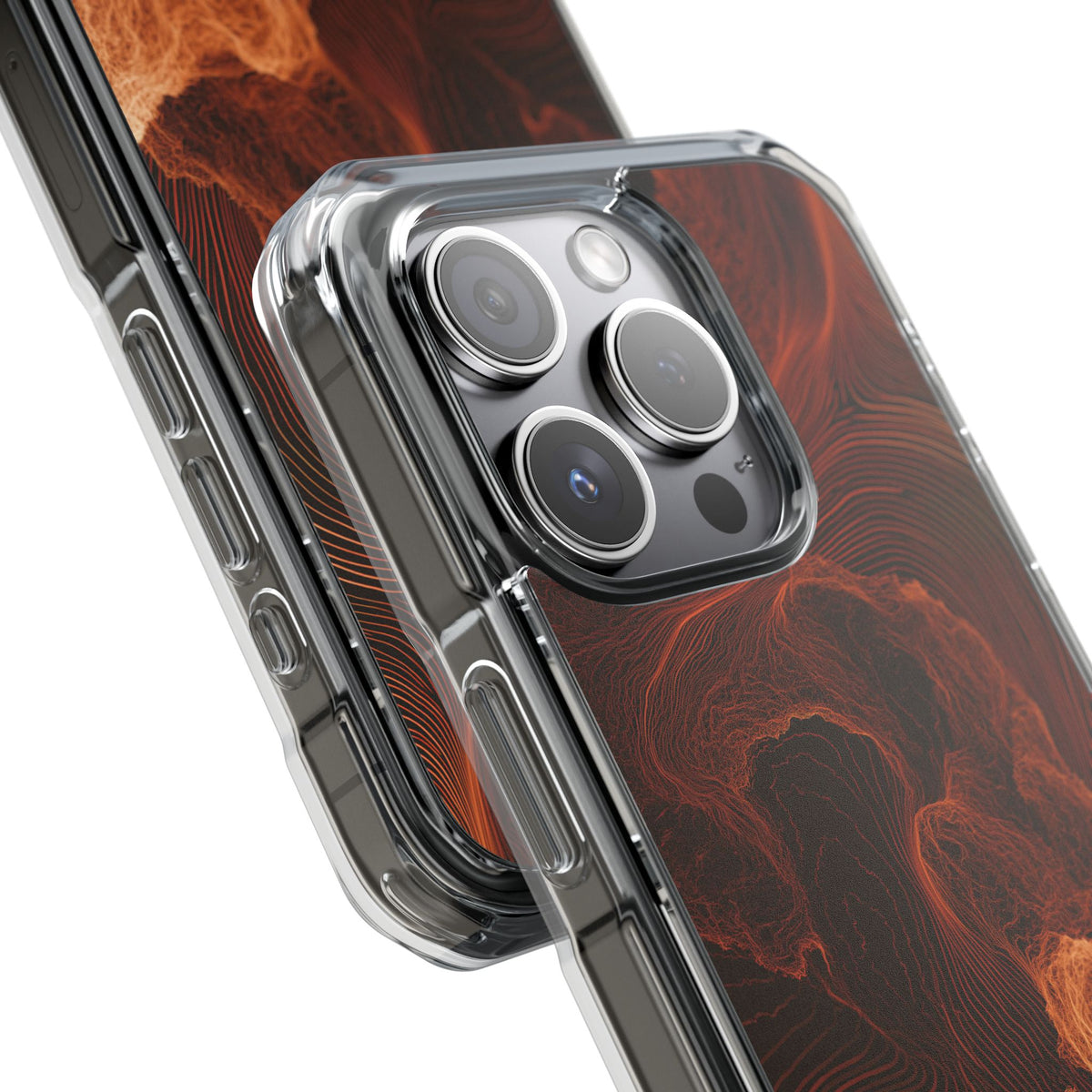 Amber Filament · Clear Impact Magnetic Phone Case for iPhone · Orange