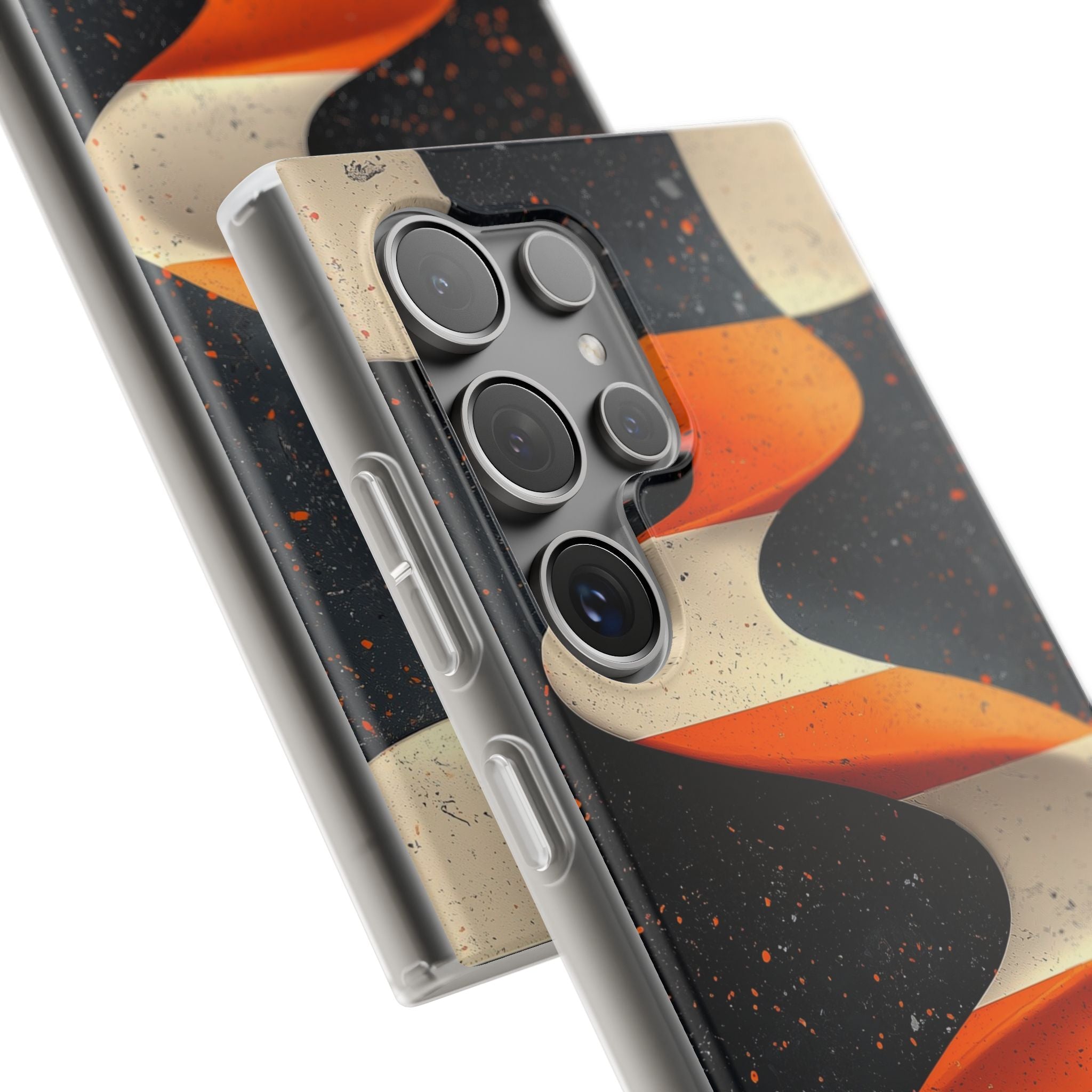 Orange Grit Twist · Soft Phone Case for Samsung