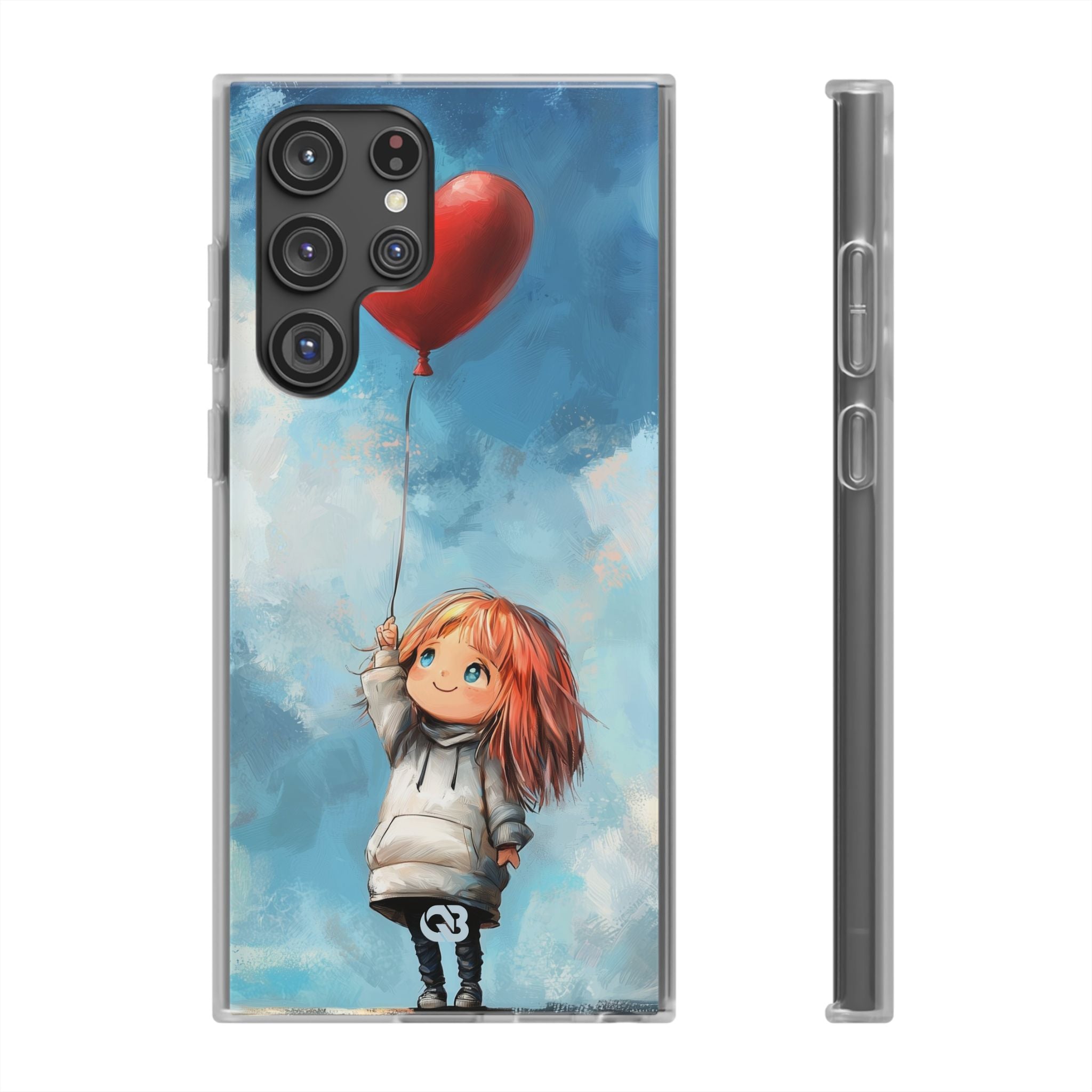 Crimson Heart Sky · Soft Phone Case for Samsung
