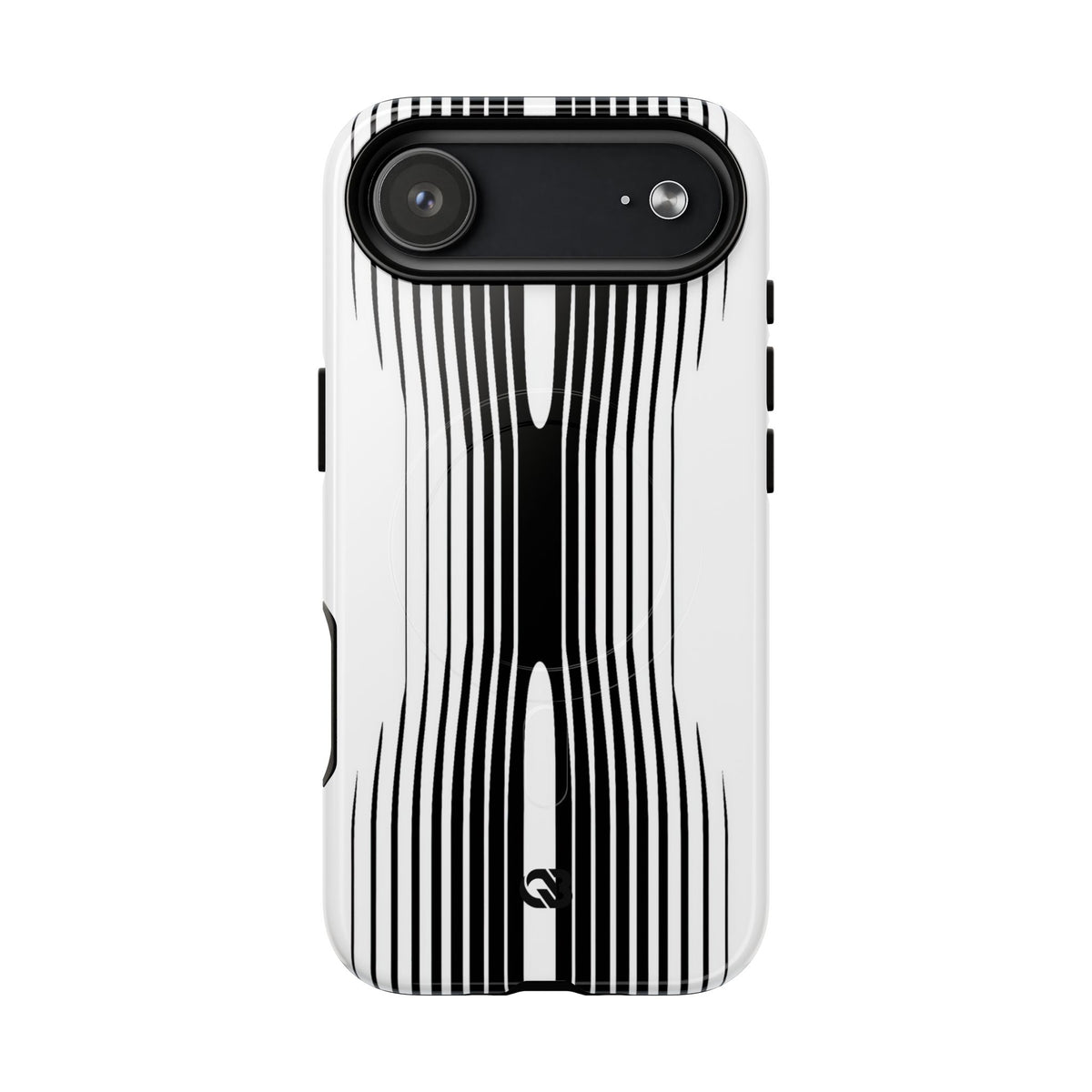 White Tough 2.0 Magsafe Phone Case for iPhone - Kinetic Mono Distortion
