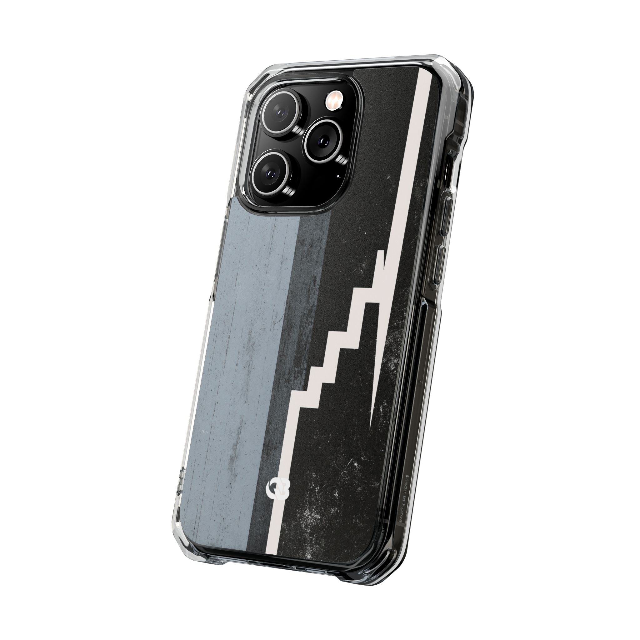 Grey Impact MagSafe Phone Case for iPhone - Industrial Concrete Void