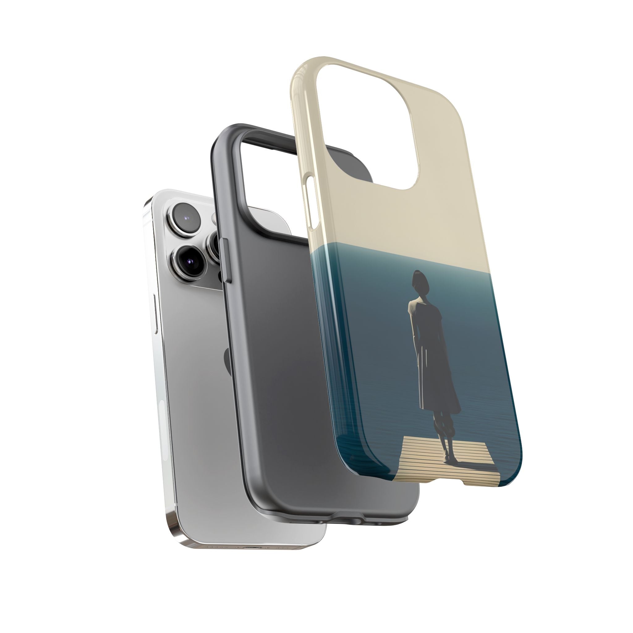 Solitary Blue Horizon · Tough Phone Case for iPhone