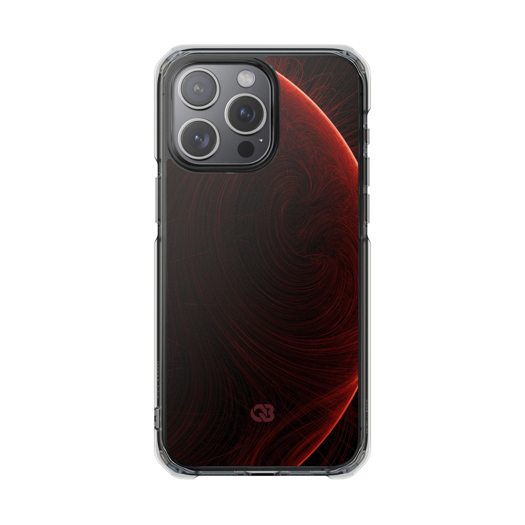 Red Impact MagSafe Phone Case for iPhone - Crimson Flare Flux