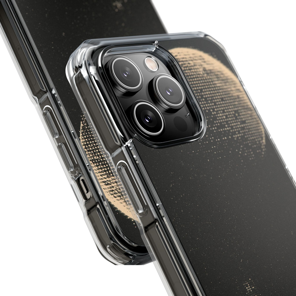 Lunar Metropolis Nocturne · Clear Impact Magnetic Phone Case for iPhone · Black