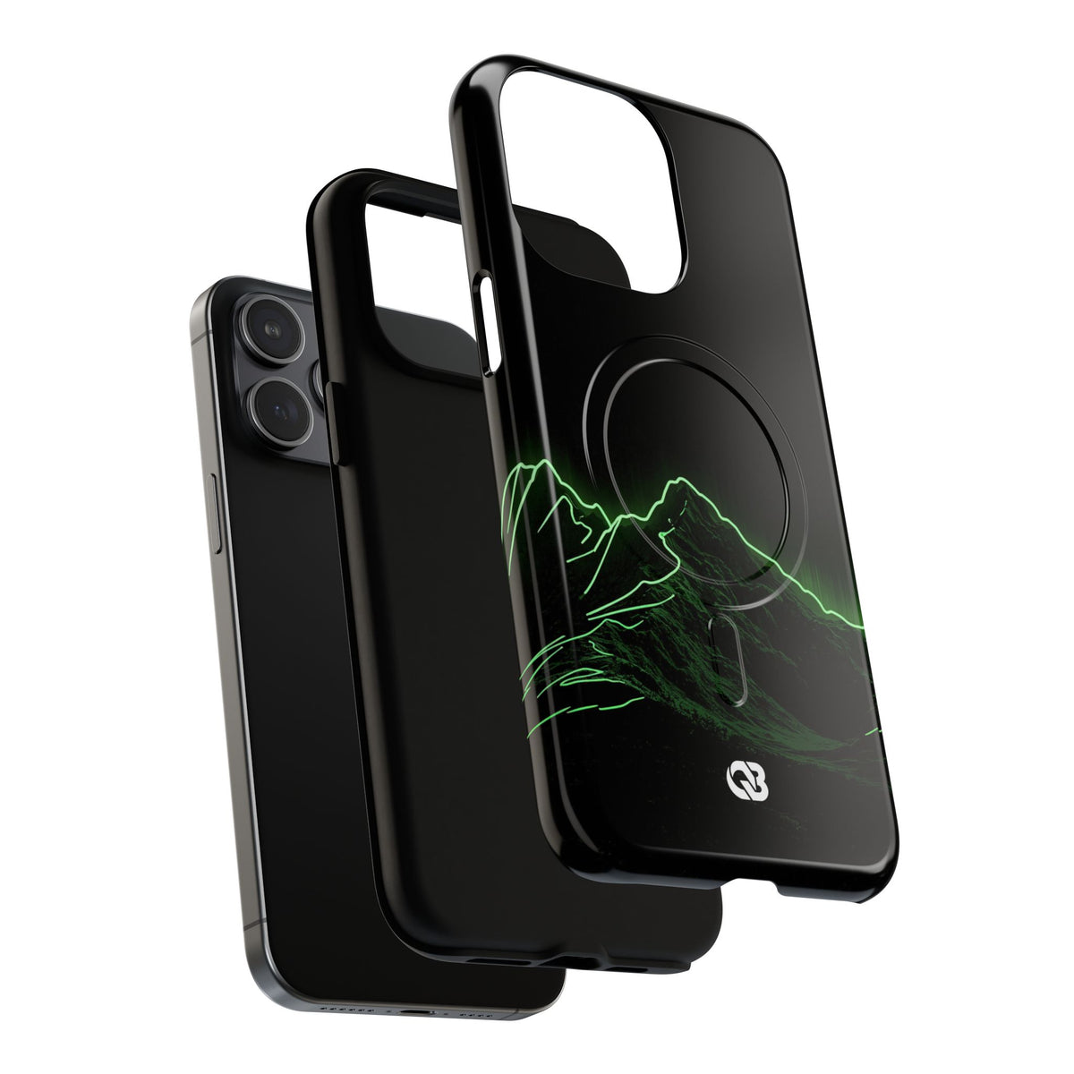 Nordic Mountain Contour · Tough 2.0 Magnetic Phone Case for iPhone · Black