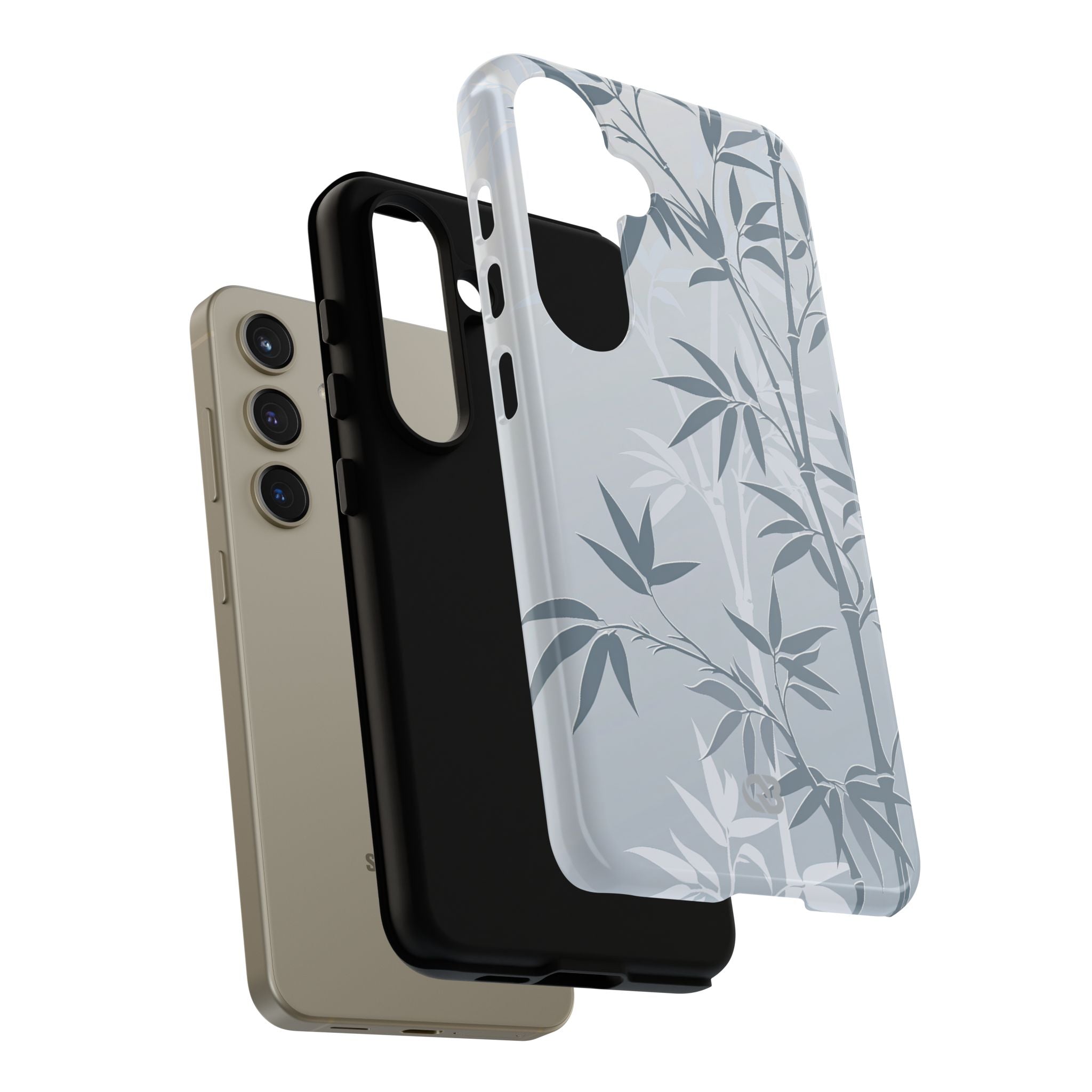 Blue Tough Phone Case for Samsung - Slate Bamboo Shadow