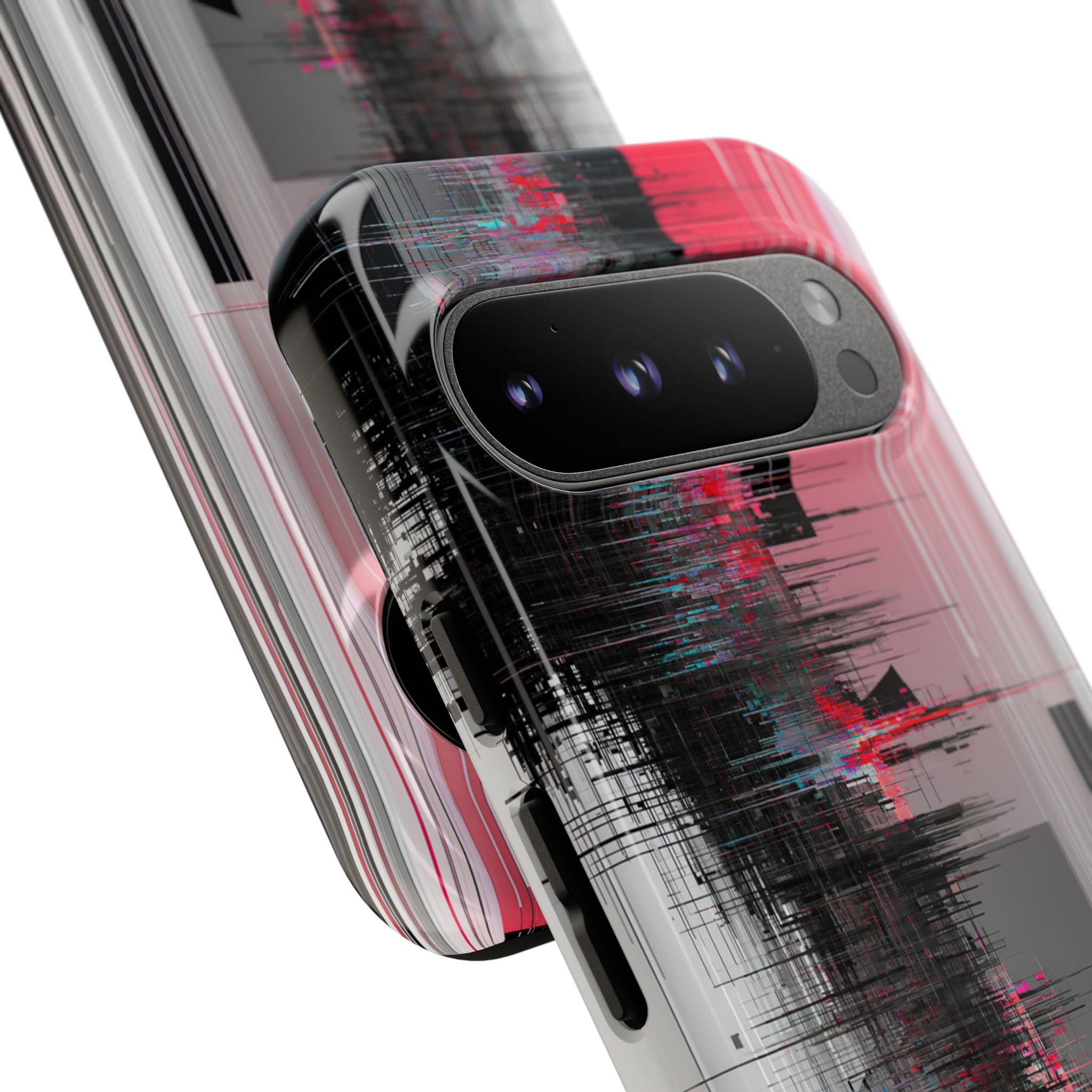 Black Tough Phone Case for Google Pixel - Crimson Data Leak