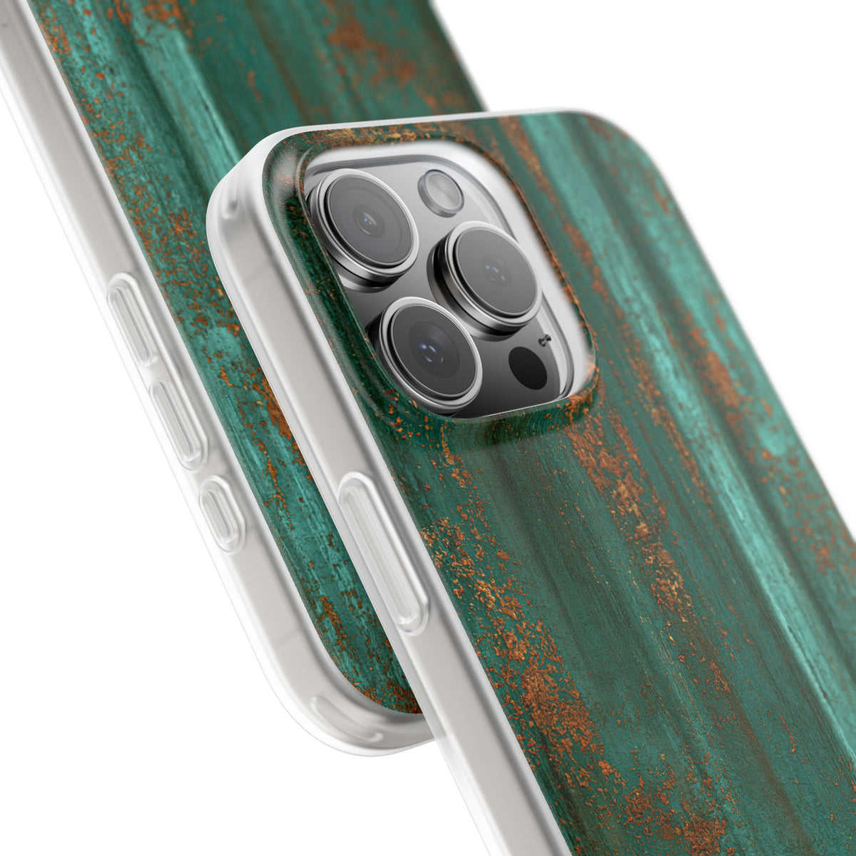 Teal Lite Phone Case for iPhone - Verdigris Copper Siding