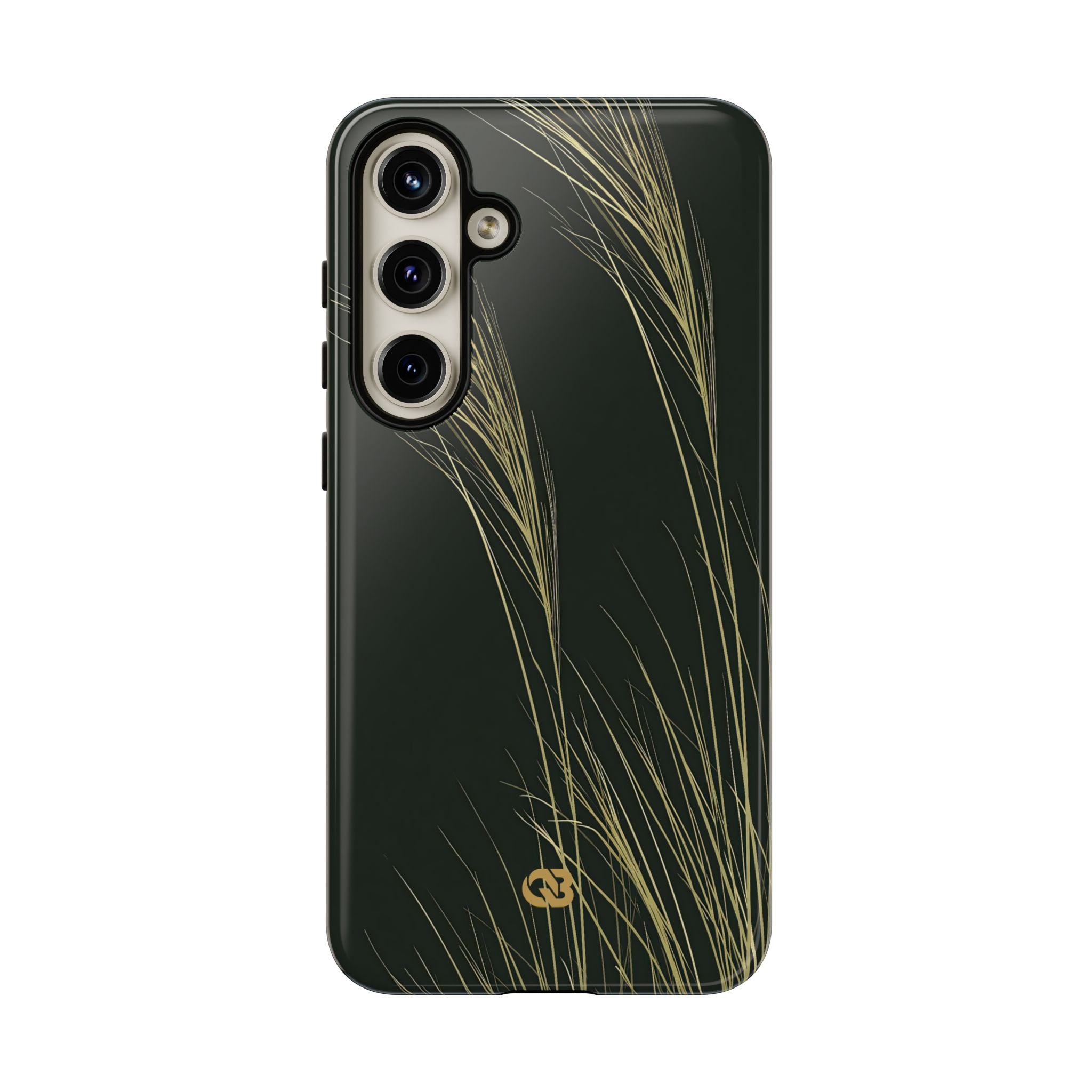 Green Tough Phone Case for Samsung - Midnight Gilded Grass