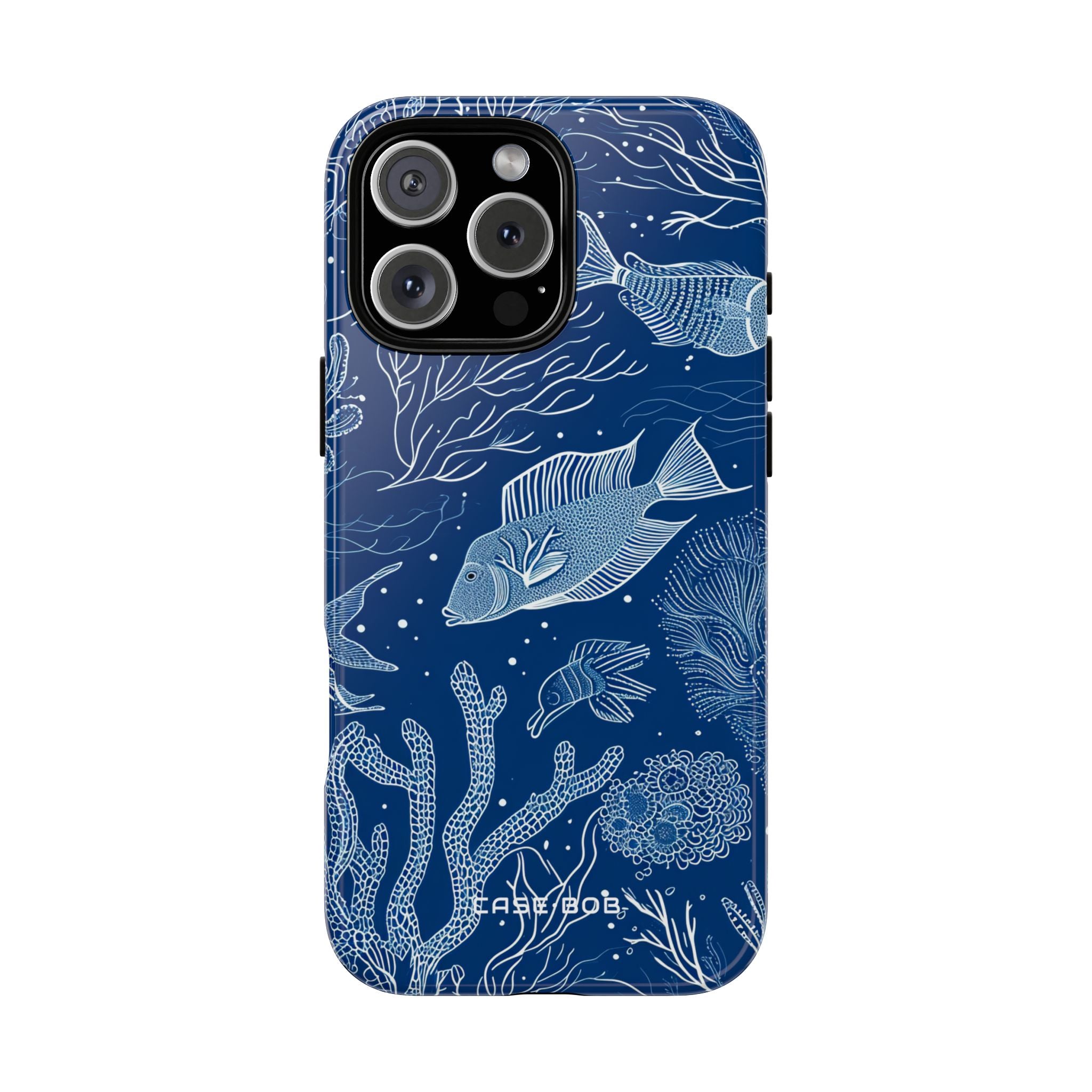 Navy Scale Reef iPhone 16 Pro Max Case - Tough