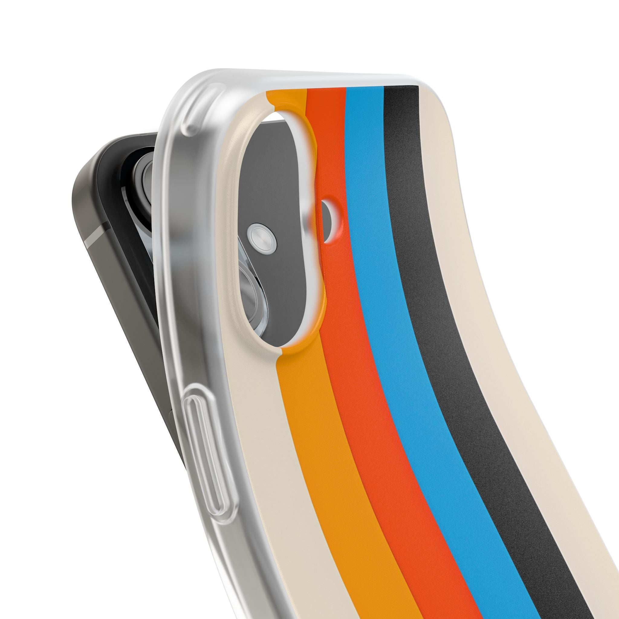 Retro Racing Stripes · Soft Phone Case for iPhone