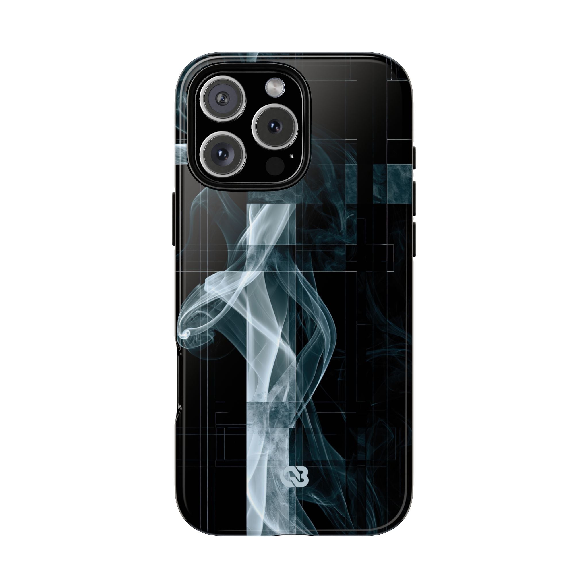 Black Tough Phone Case for iPhone - Arctic Vapor Grid