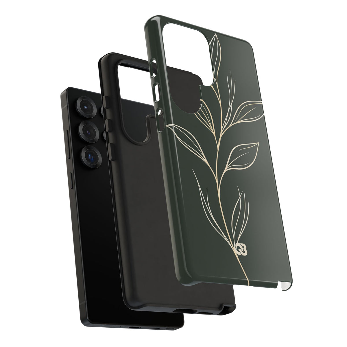 Minimal Botanical Stem · Tough Phone Case for Samsung · Green