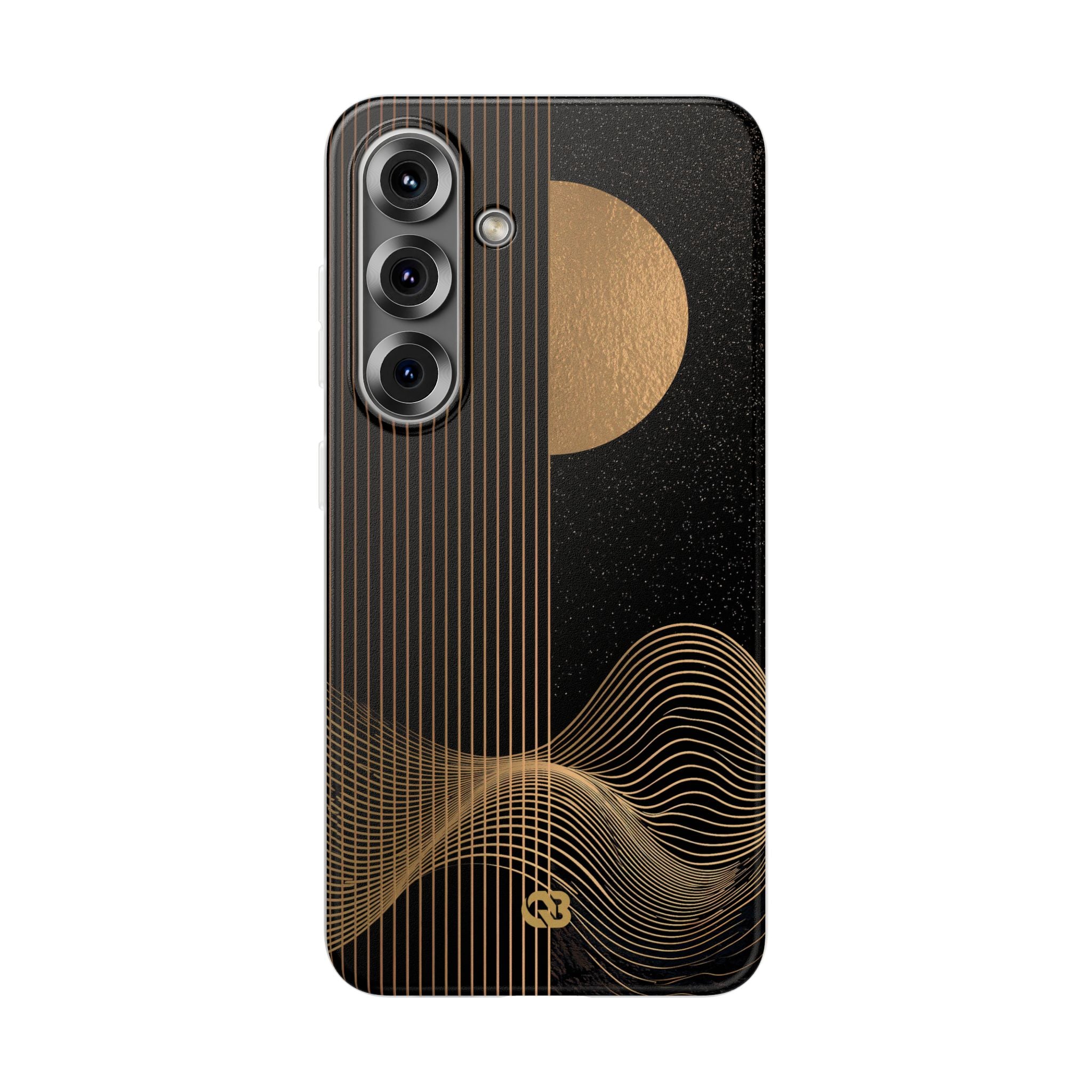 Gold Lite Phone Case for Samsung - Gilded Obsidian Dunes