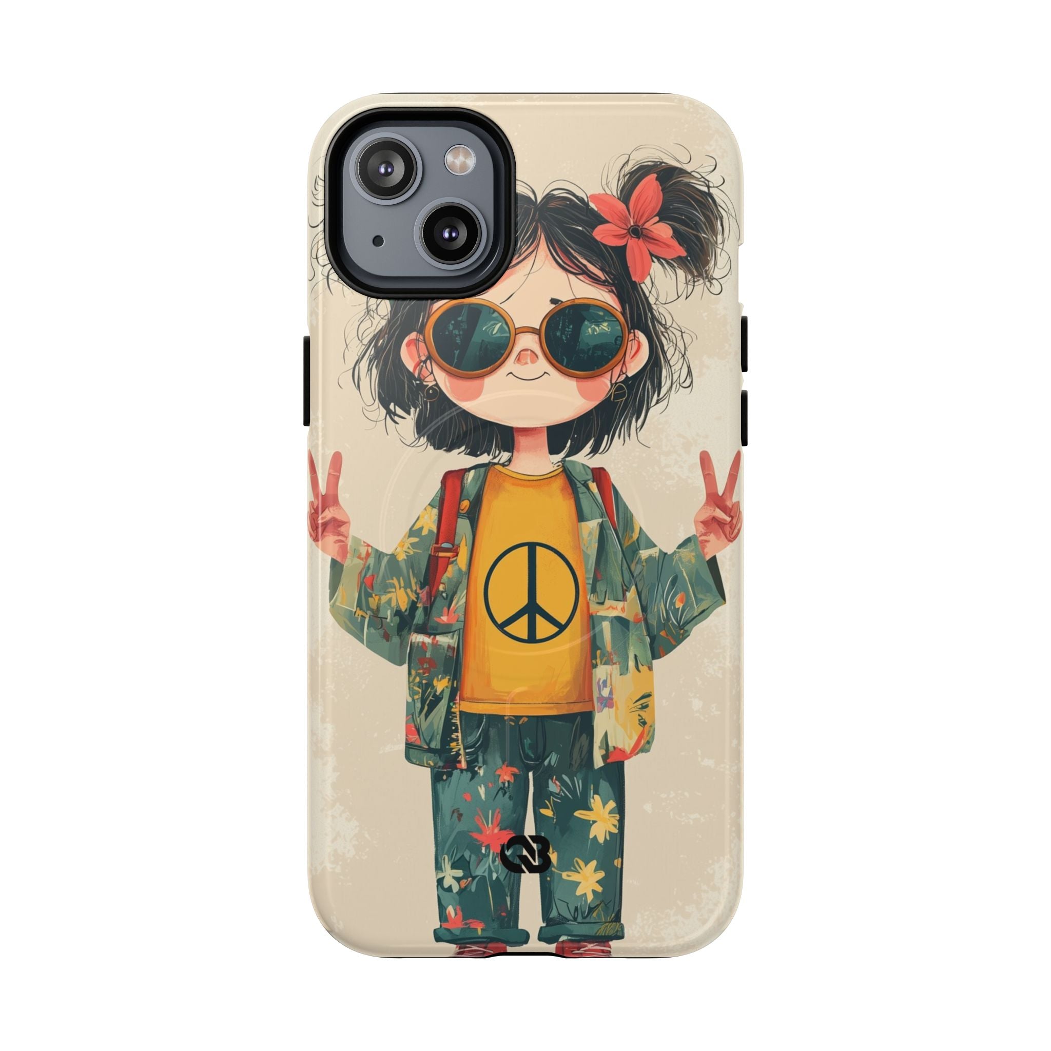 Retro Peace Girl · Tough+ Custodia per iPhone · Magsafe