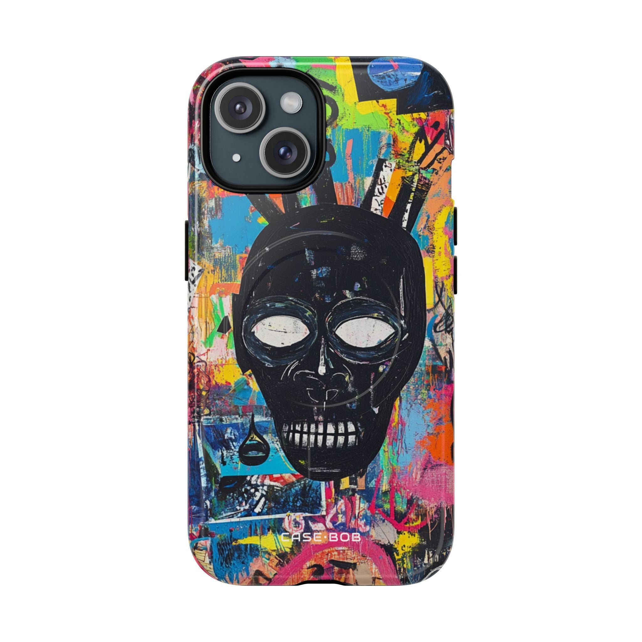 Skull Vortex iPhone 15 Skal - Tough+