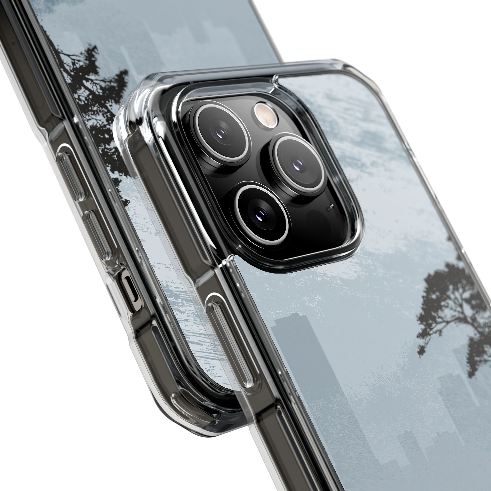 Grey Impact MagSafe Phone Case for iPhone - Steel Slate Zen