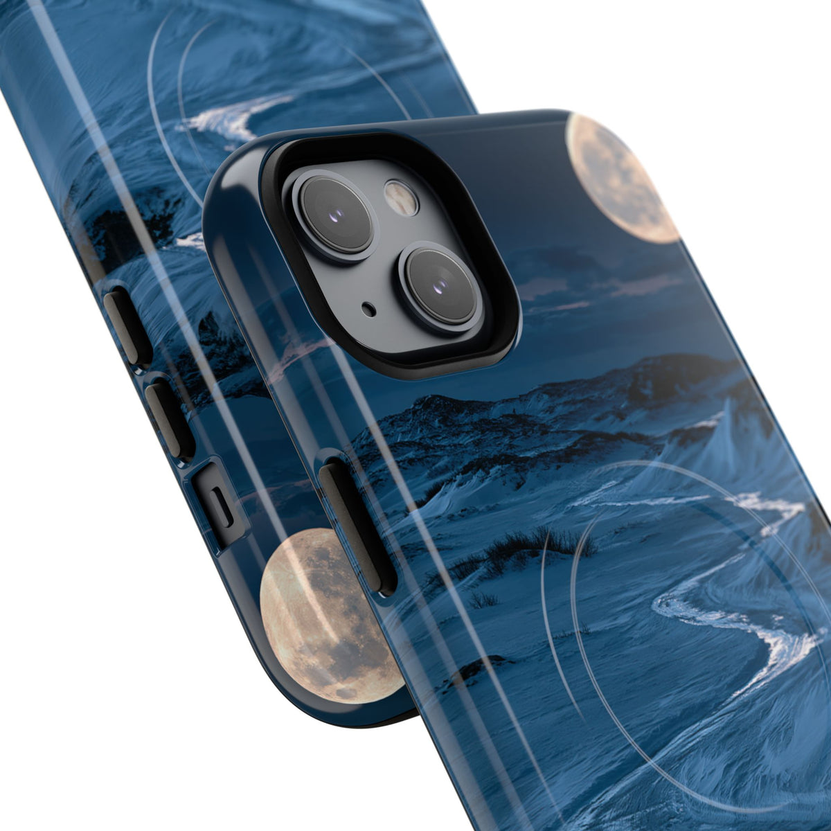 Arctic Moon Drift · Tough 2.0 Magnetic Phone Case for iPhone · Blue