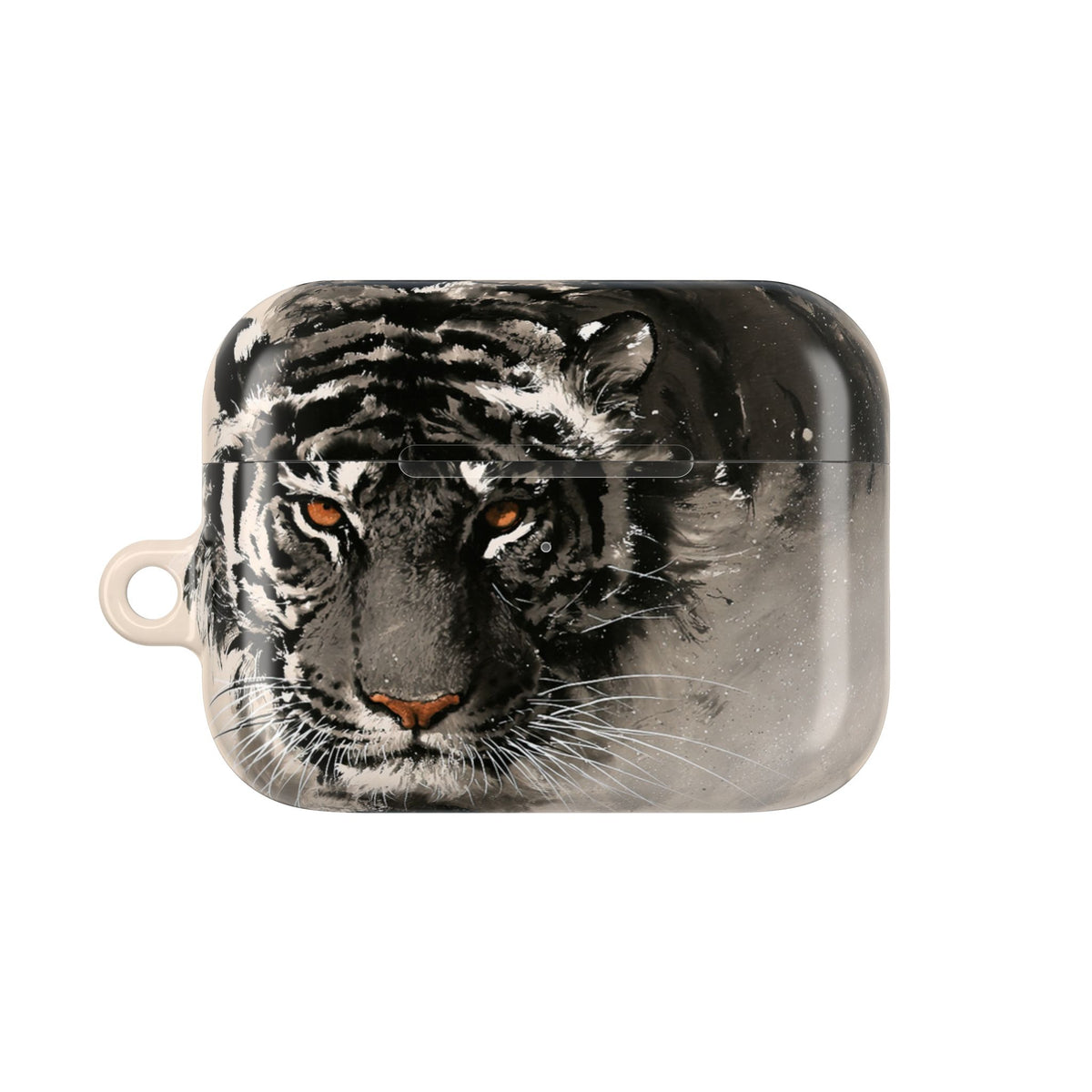 Ink Wash Tiger · Hard Case for AirPods & AirPods Pro · Beige