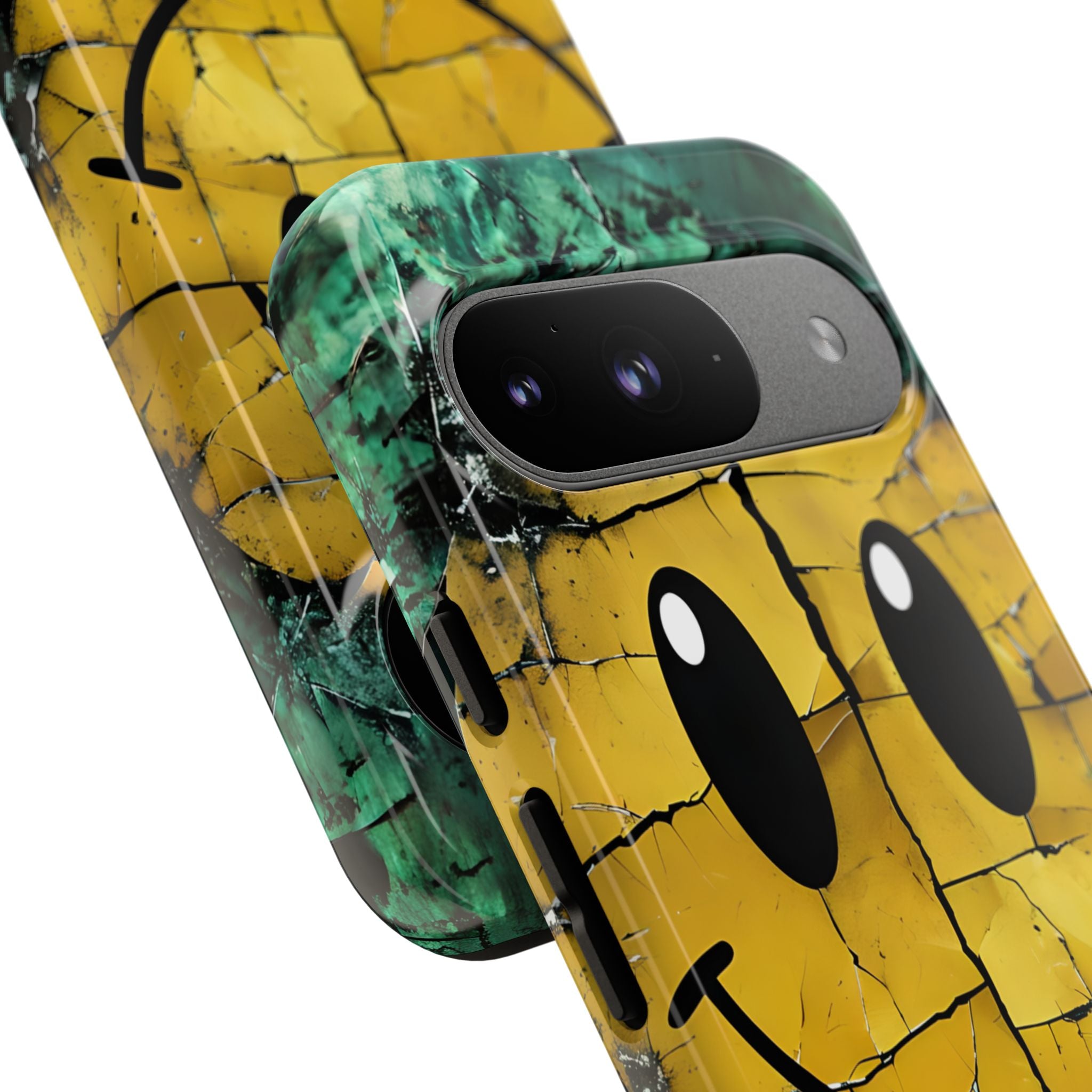 Fractured Yellow Grin · Tough Phone Case for Google Pixel