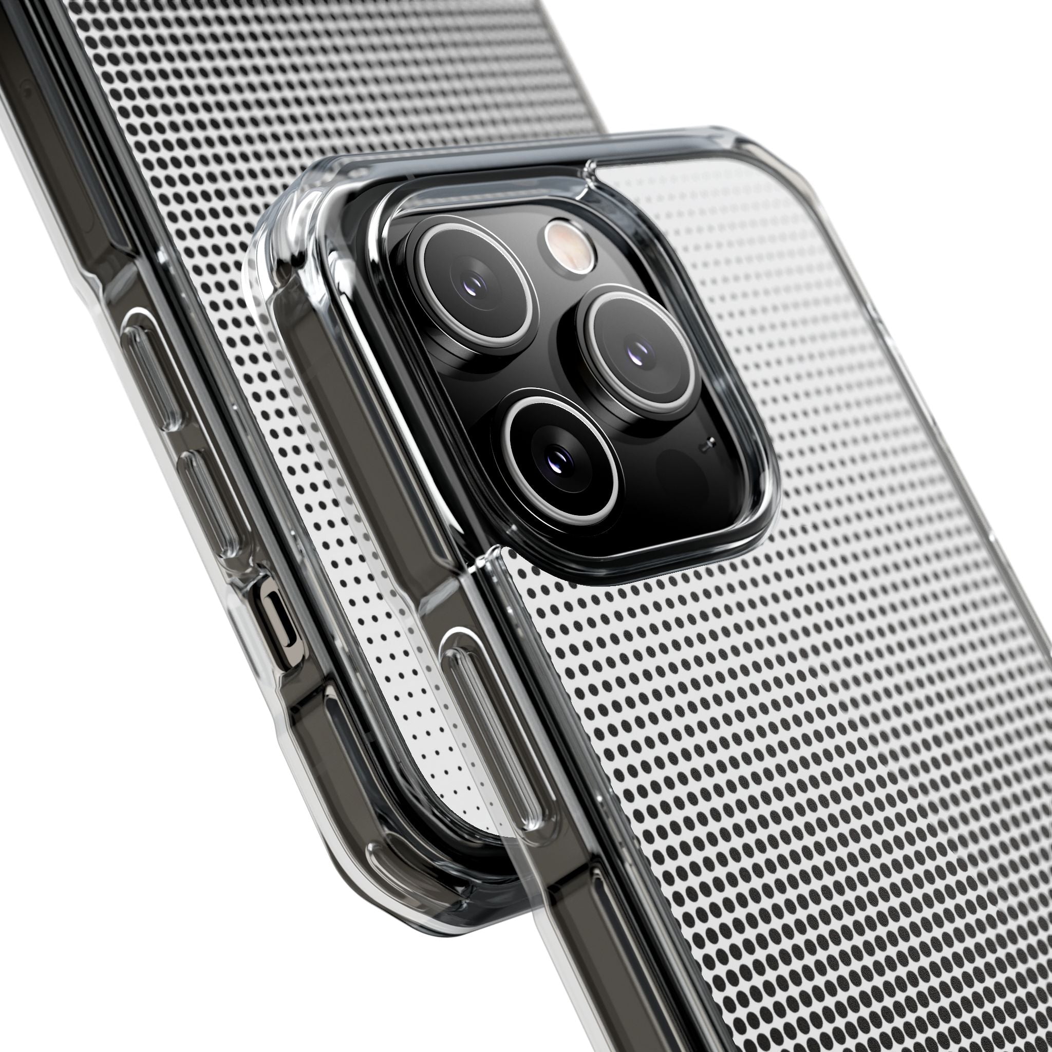 Black Impact MagSafe Phone Case for iPhone - Obsidian Halftone Flux