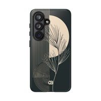 Black Tough Phone Case for Samsung - Obsidian Sand Willow