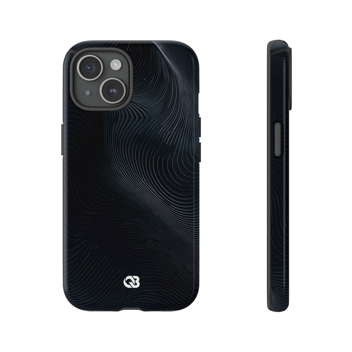Black Tough Phone Case for iPhone - Obsidian Ridge Flux