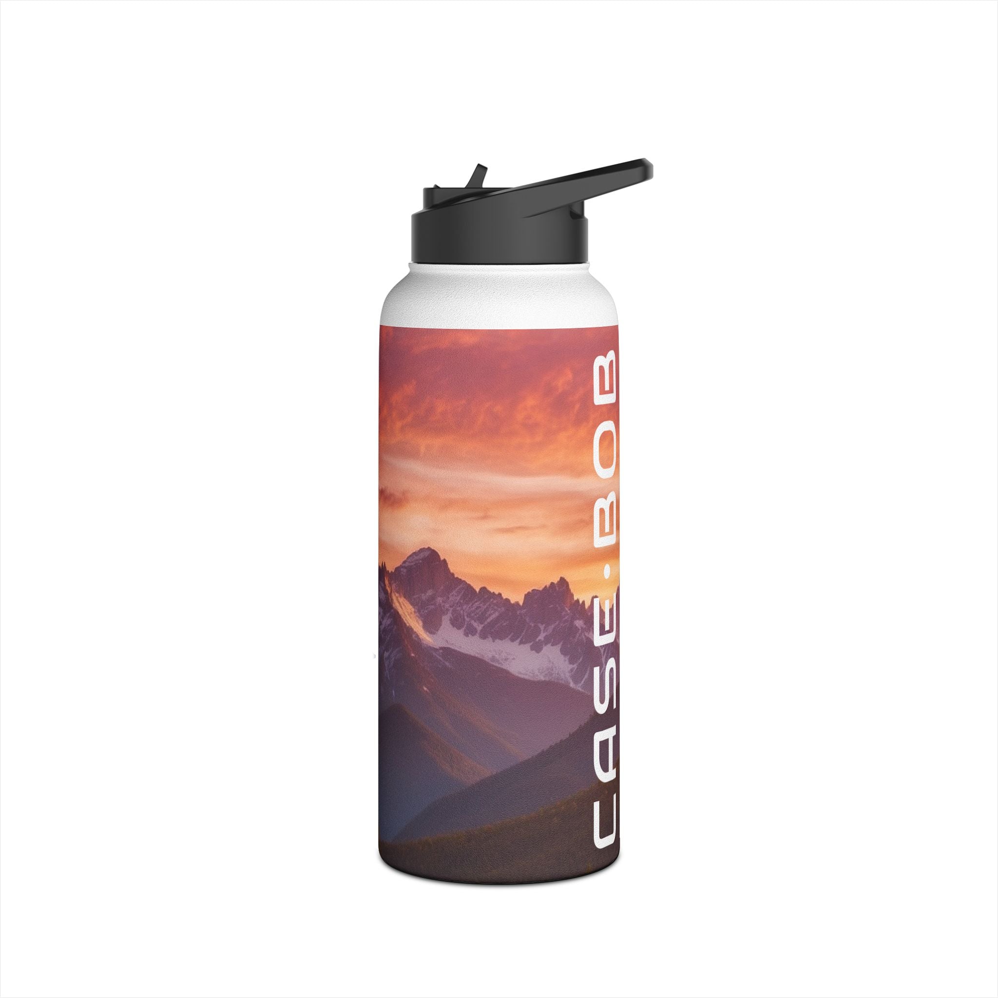 Mountain Bloom Twilight - Stainless Steel Water Bottle
