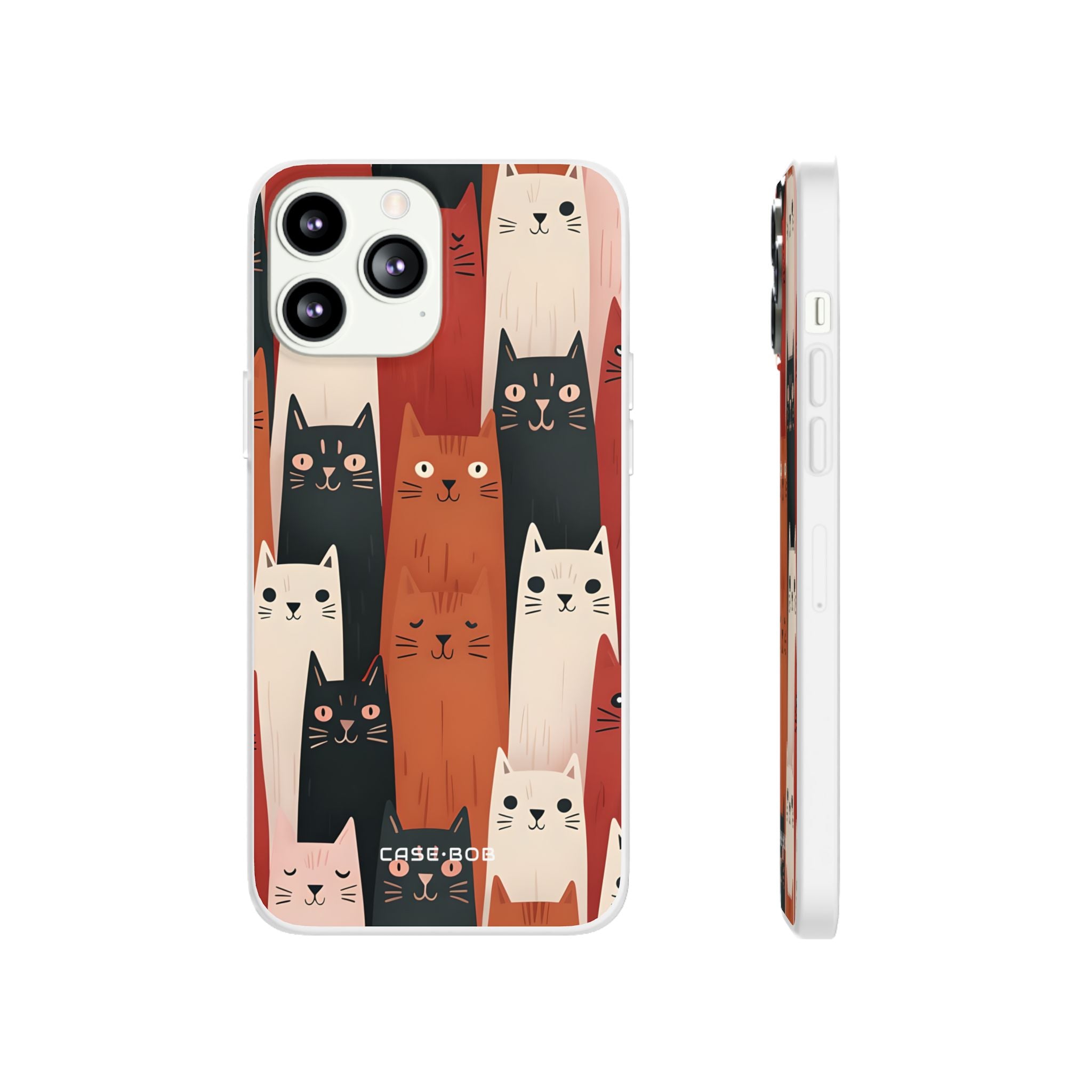 Elongated Cats Zwart iPhone 13 Pro Max - Soft