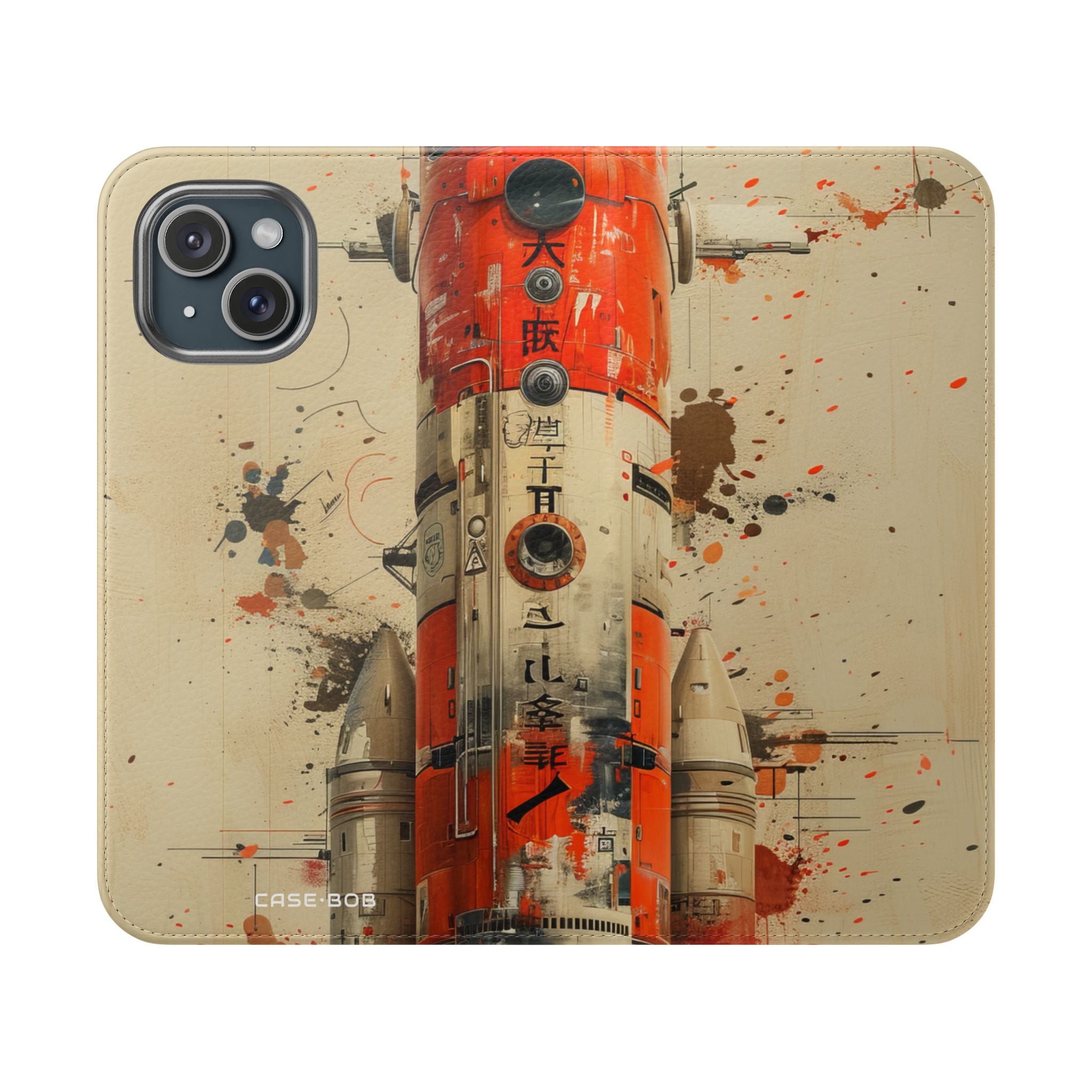 Crimson Rocket - iPhone 15 Case - Portemonnee