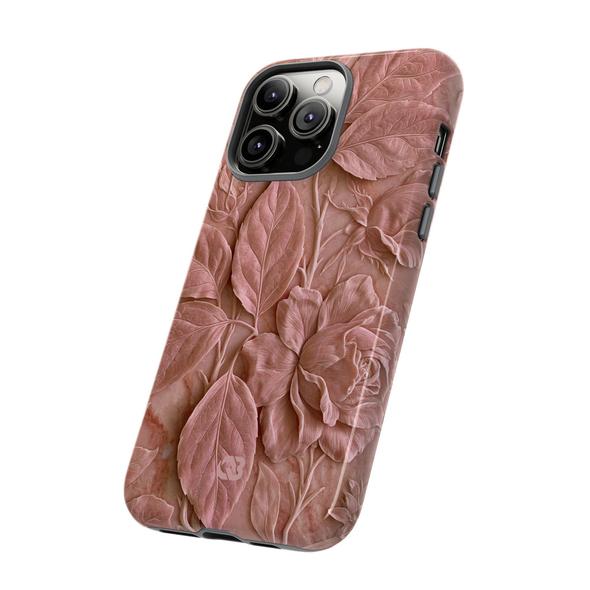 Blush Rose Relief · Tough Phone Case for iPhone · Pink