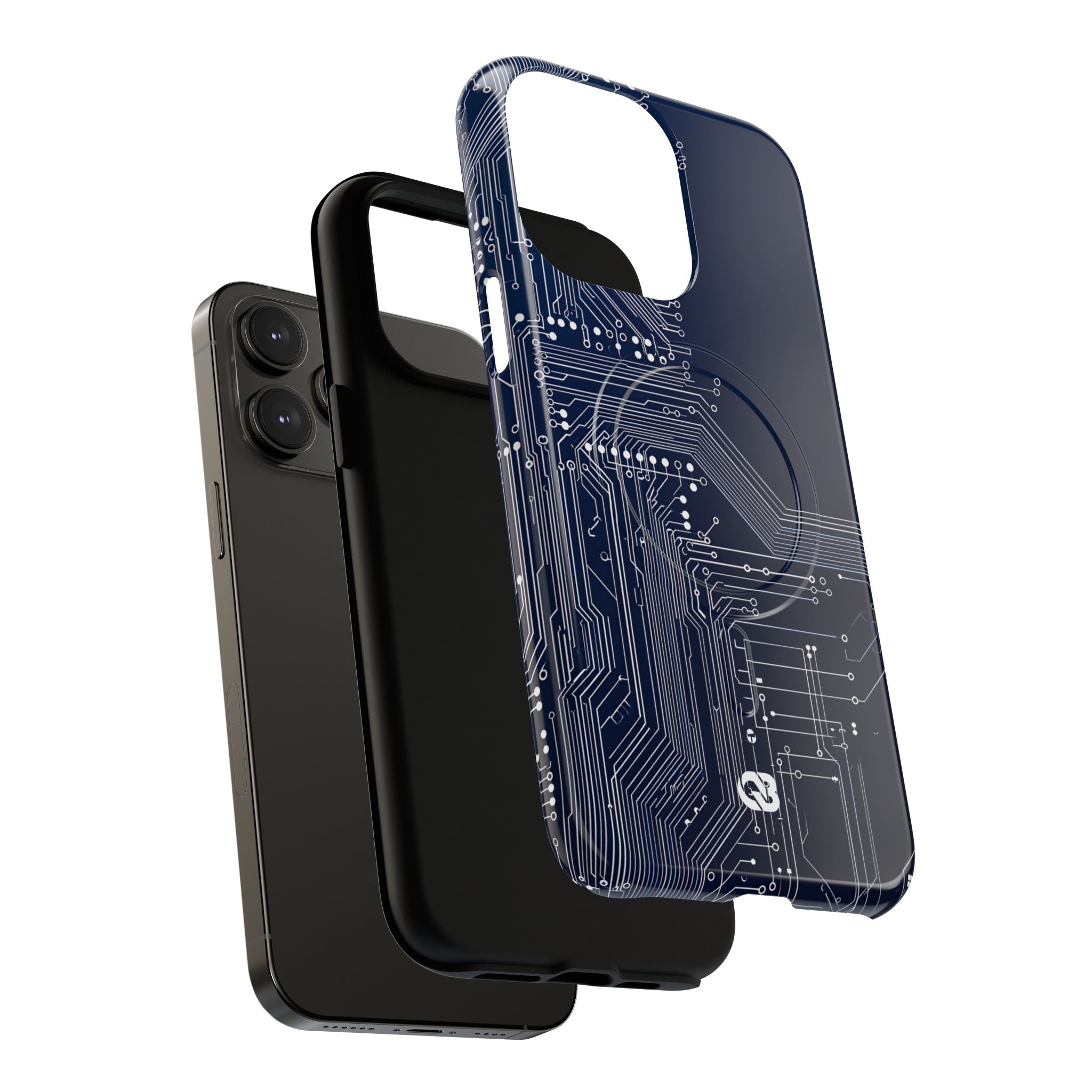 Blue Tough 2.0 Magsafe Phone Case for iPhone - Cobalt Data Stream