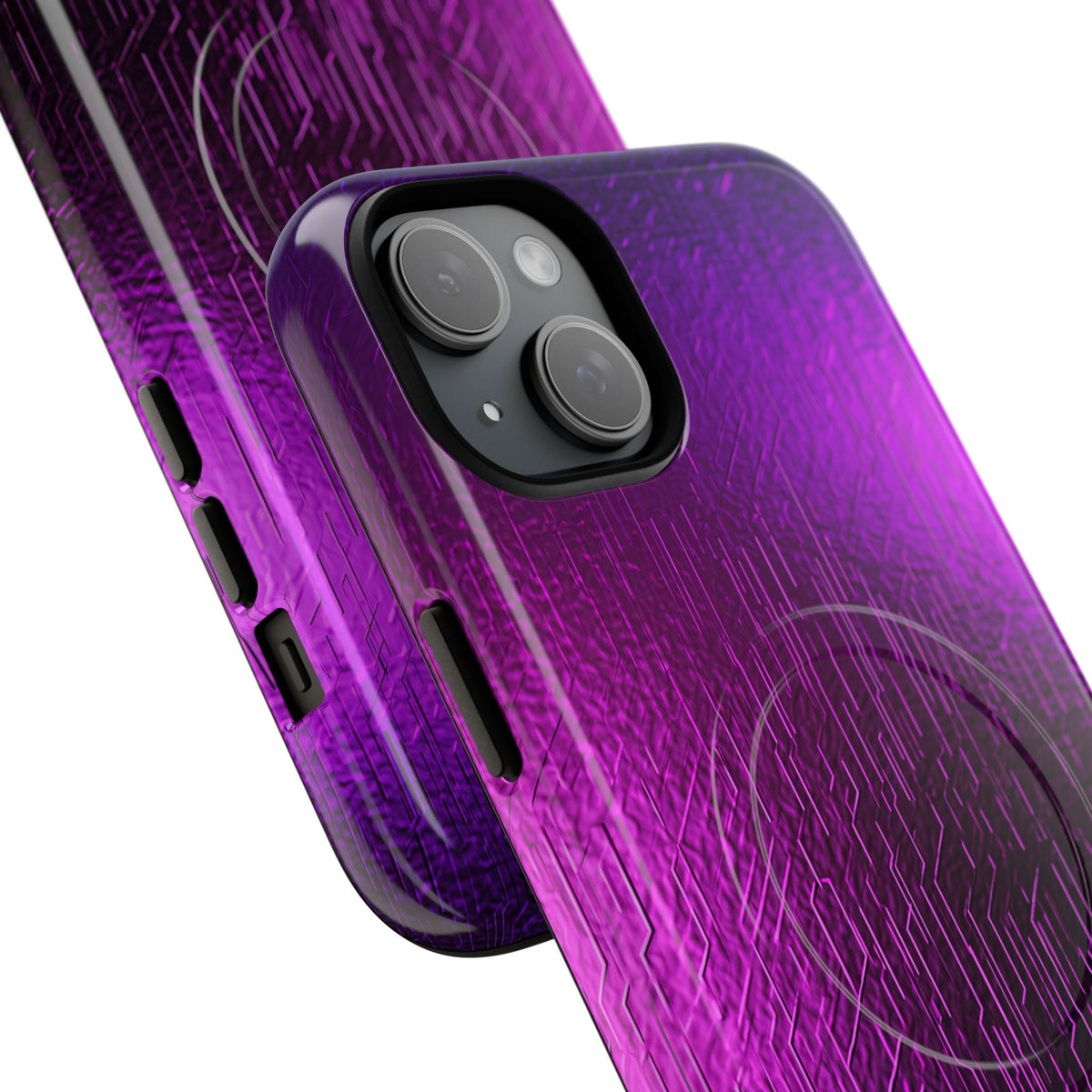 Violet Cyber Circuit · Tough 2.0 Magnetic Phone Case for iPhone · Purple