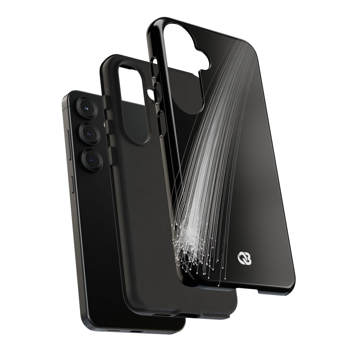 Black Tough Phone Case for Samsung - Linear Velocity Beam