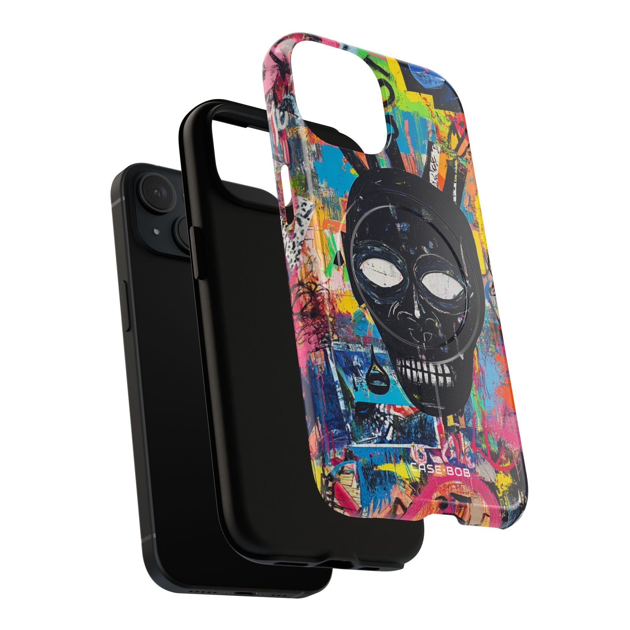 Skull Vortex iPhone 15 Skal - Tough+