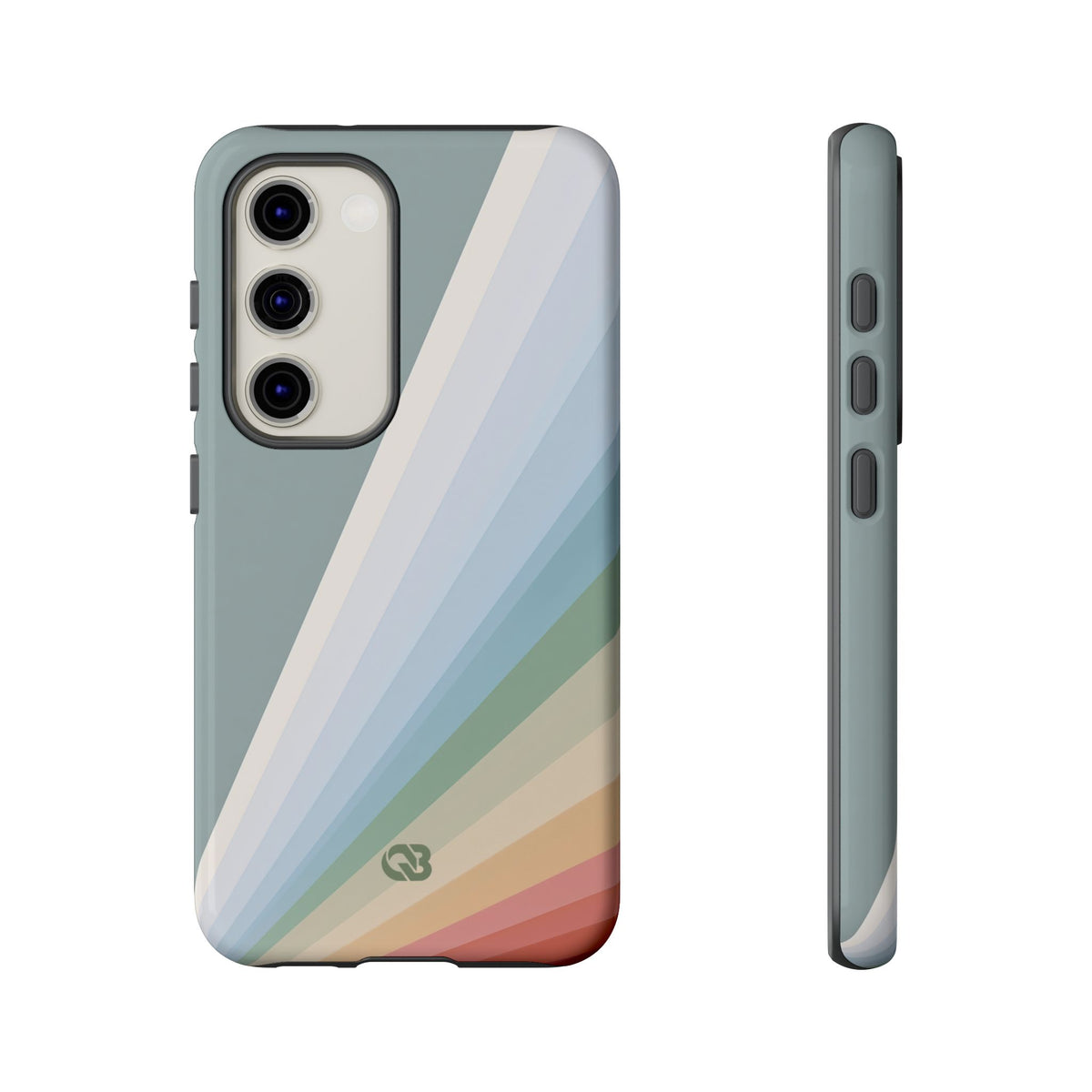 Green Tough Phone Case for Samsung - Sage Prism Beam