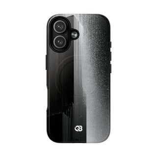 Black Tough 2.0 Magsafe Phone Case for iPhone - Brutalist Pixel Monolith