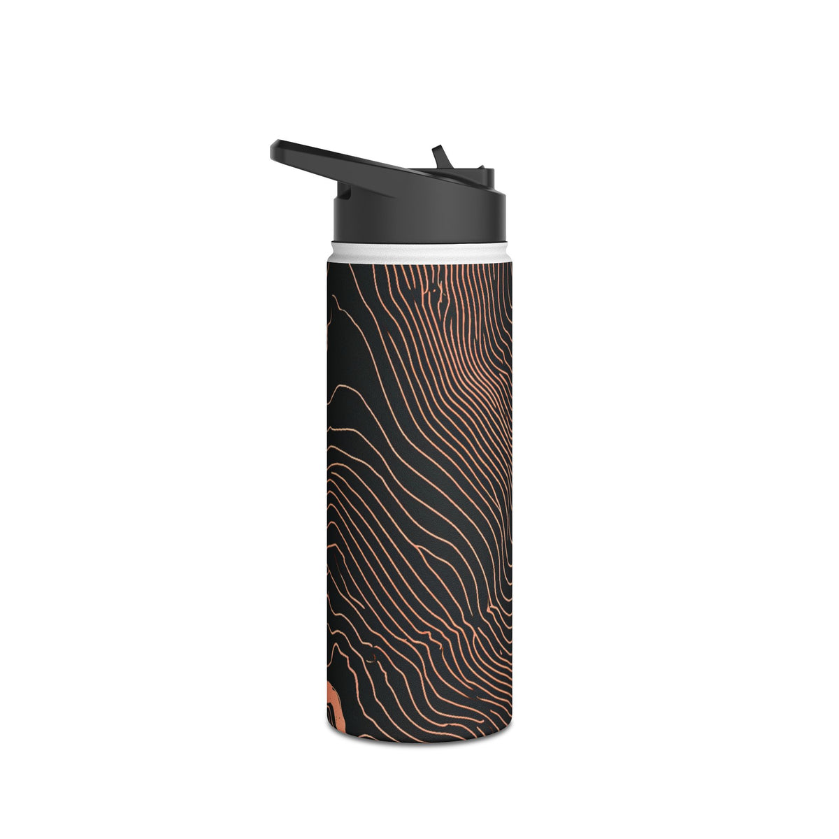 Mesa Elevation Contour · Insulated Water Bottle · Black
