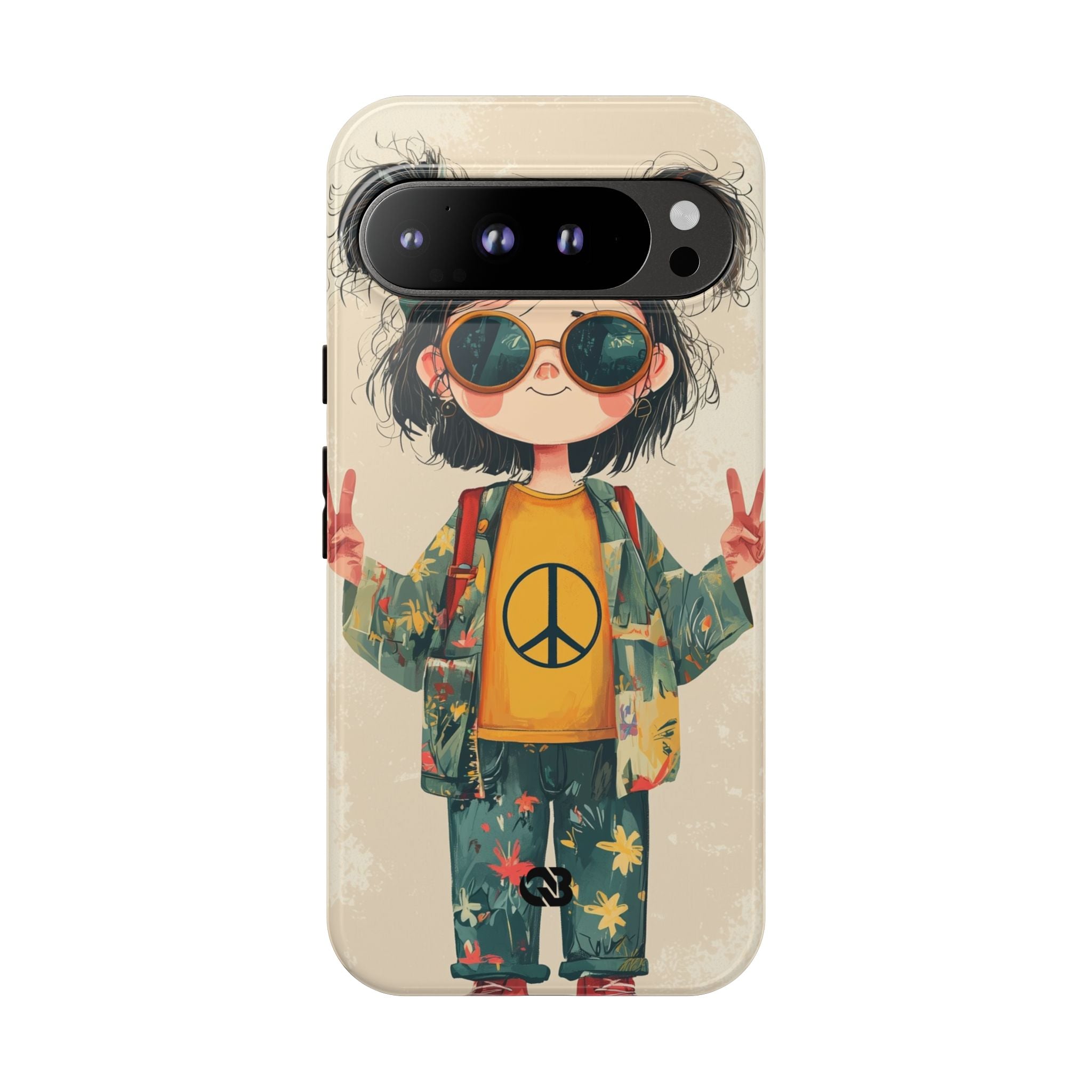 Retro Peace Girl · Coque de téléphone Tough pour Google Pixel