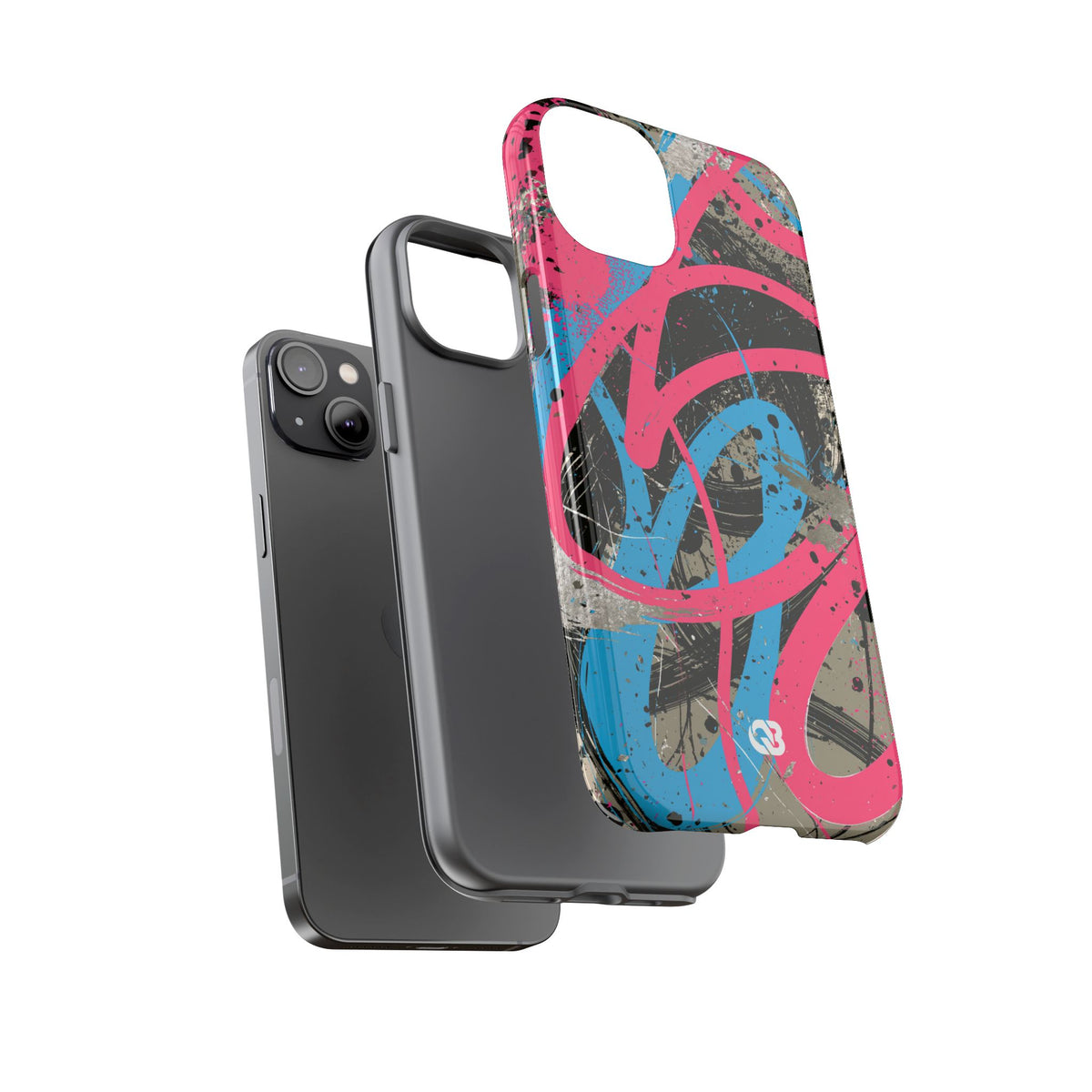 Cyber Splatter Flow · Tough Phone Case for iPhone · Pink
