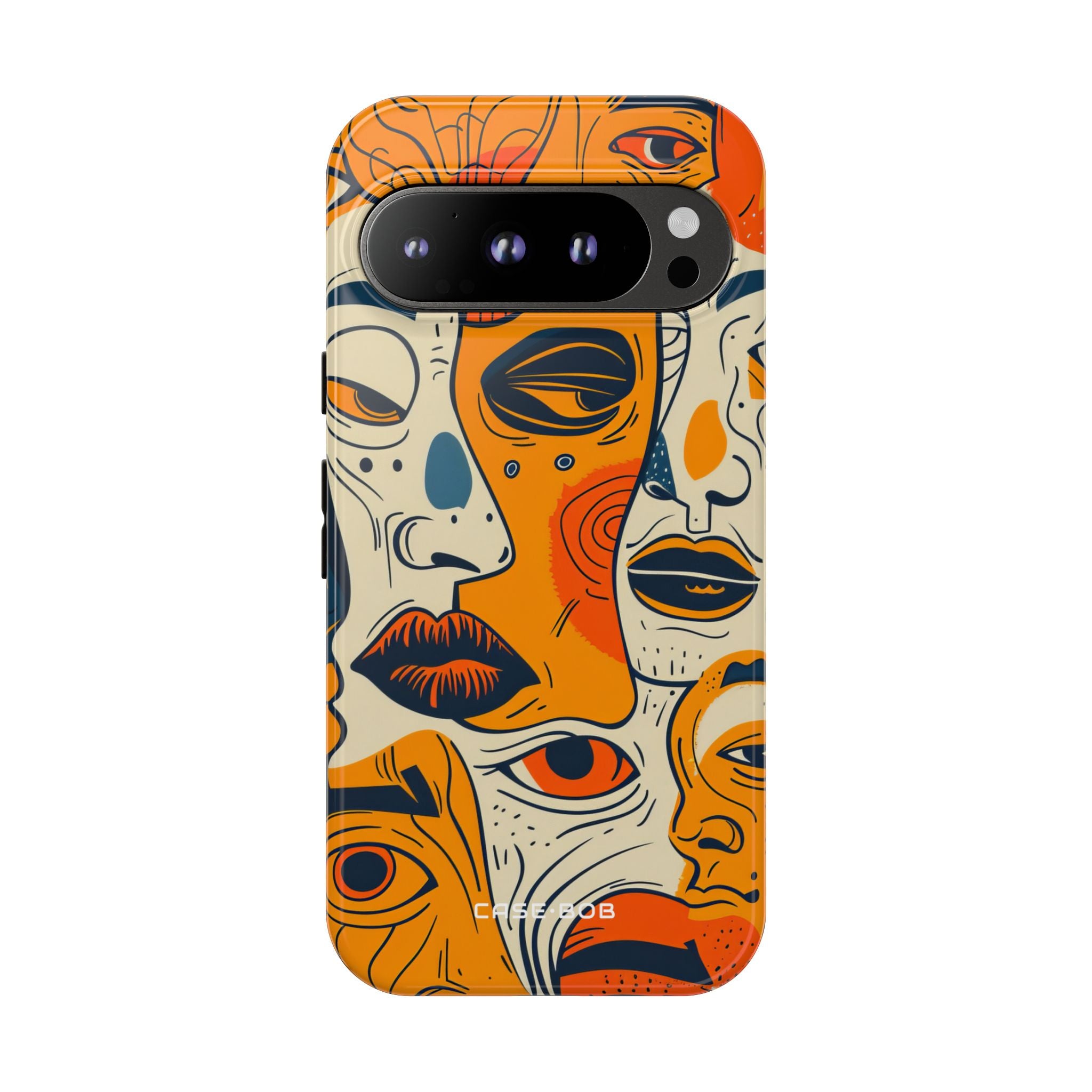 Tangled Faces Sunset Google Pixel 9 Pro Cover - Tough