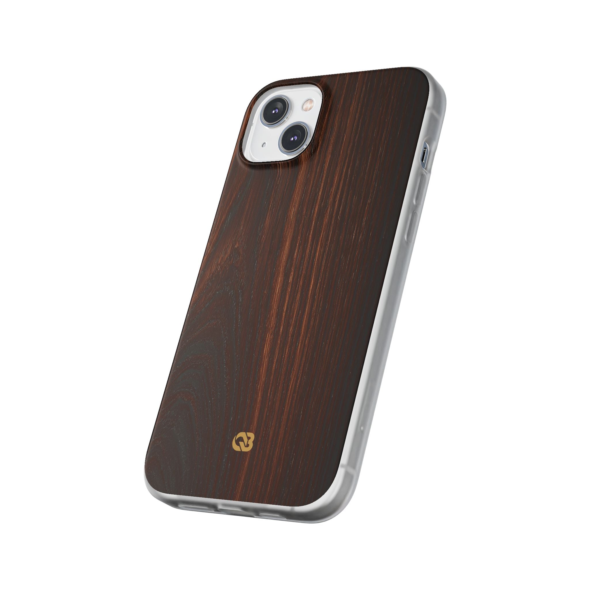 Brown Lite Phone Case for iPhone - Burnished Mahogany Grain