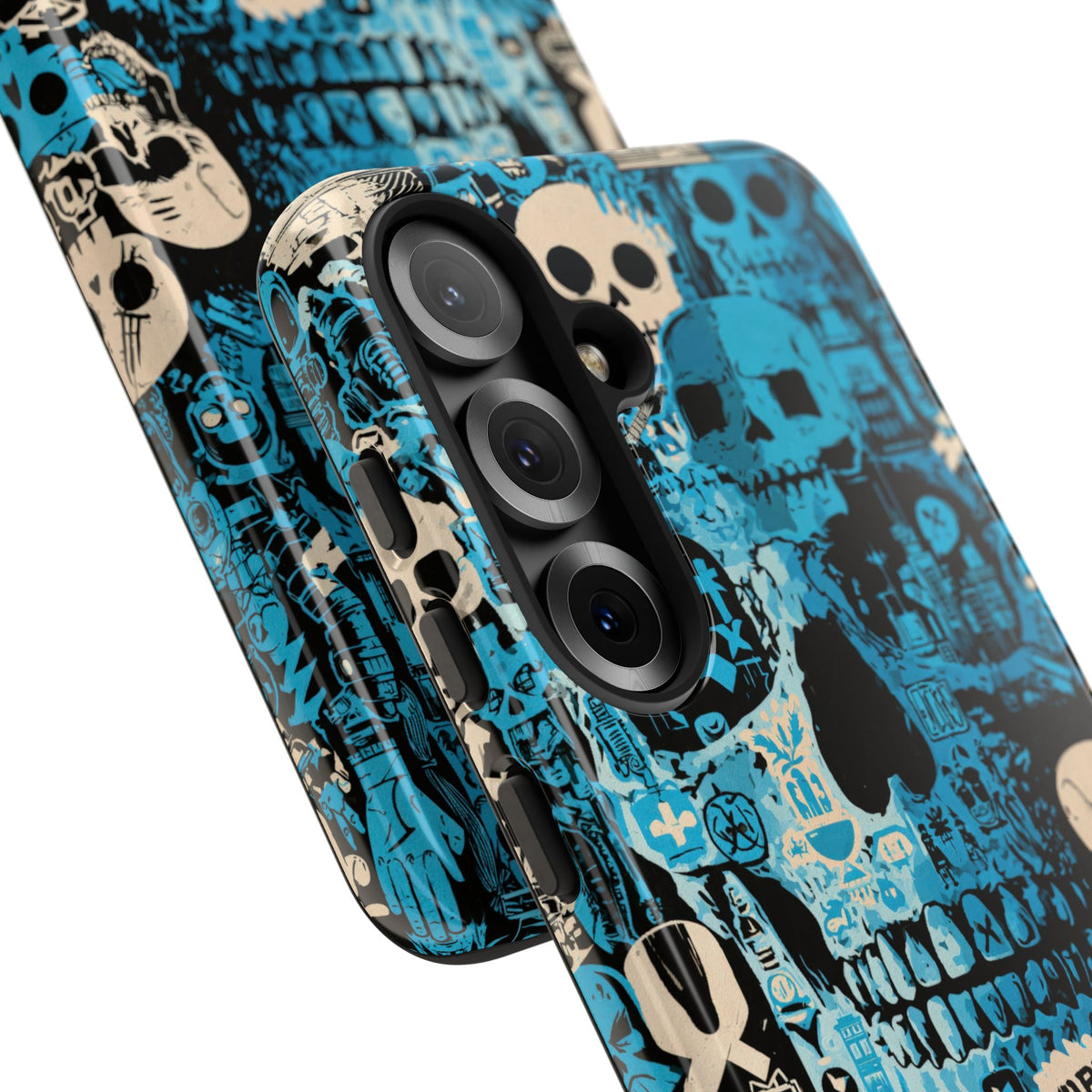 Electric Skull Graffiti · Tough Phone Case for Samsung · Blue