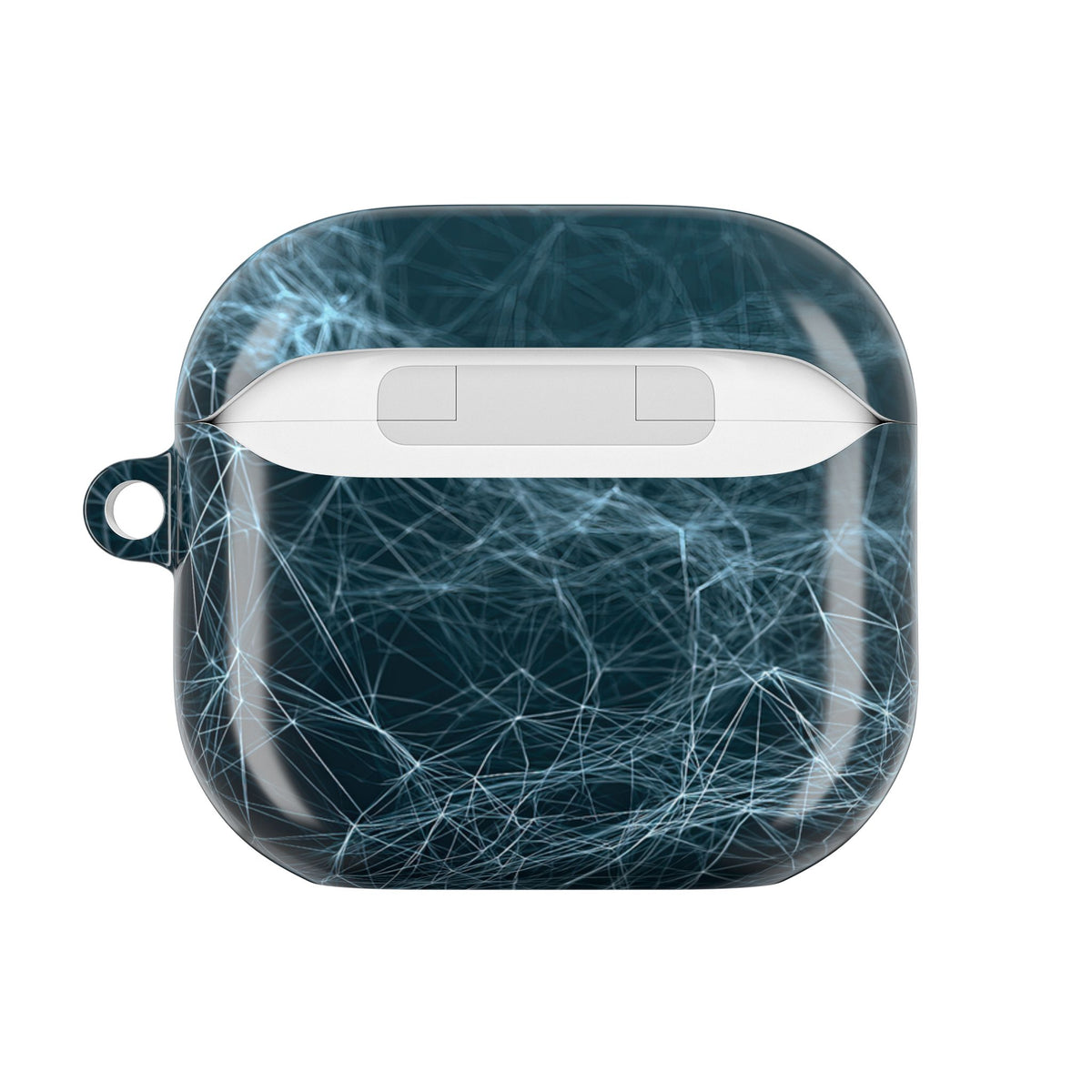 Cyan Lattice Grid · Hard Case for AirPods & AirPods Pro · Teal