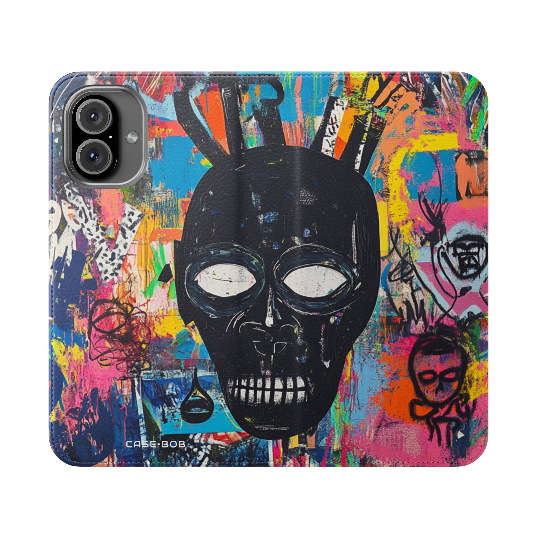 Neon Skull Burst - iPhone 16 Plus Case - Wallet