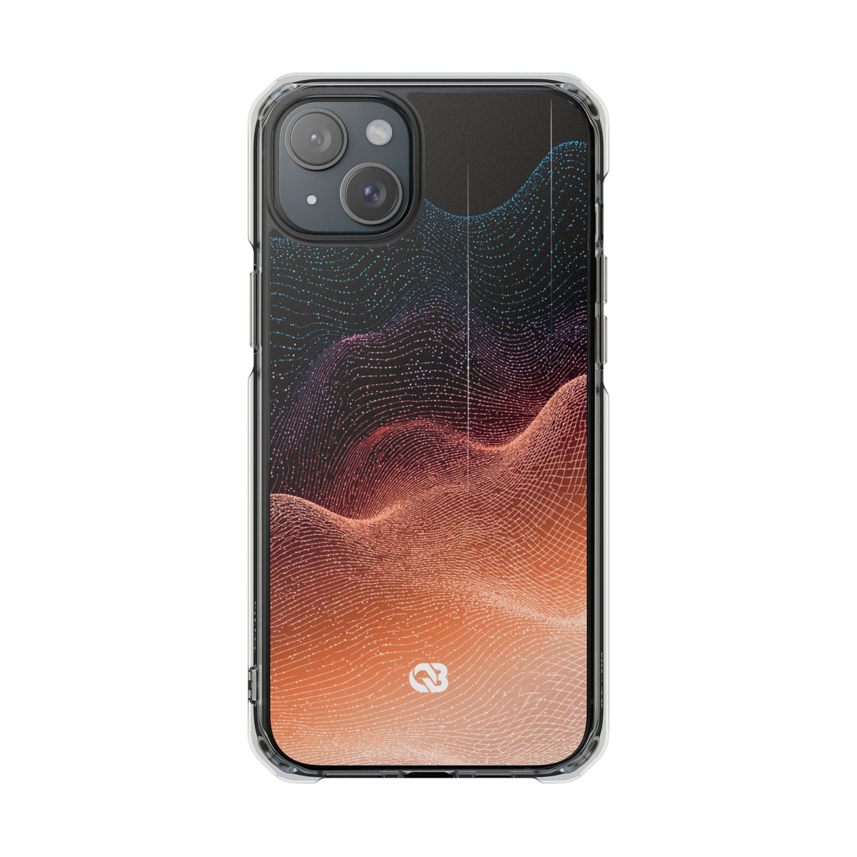 Spectral Elevation · Clear Impact Magnetic Phone Case for iPhone · Orange